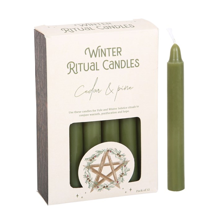 Cedar & Pine Winter Ritual Spell Candles - Image 2