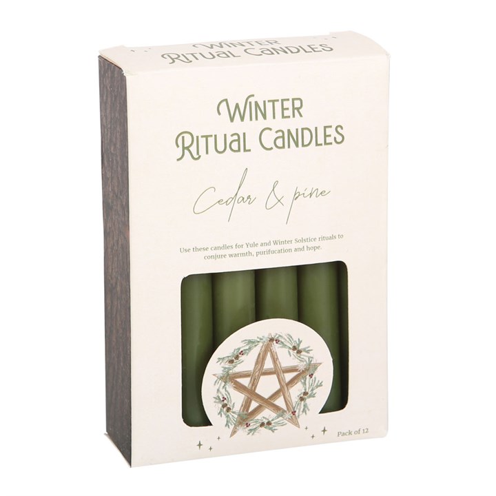 Cedar & Pine Winter Ritual Spell Candles - Image 3