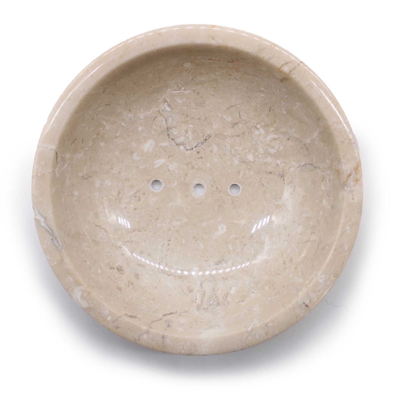 Round Honey Marble Rounded Soap Dish - Image 2