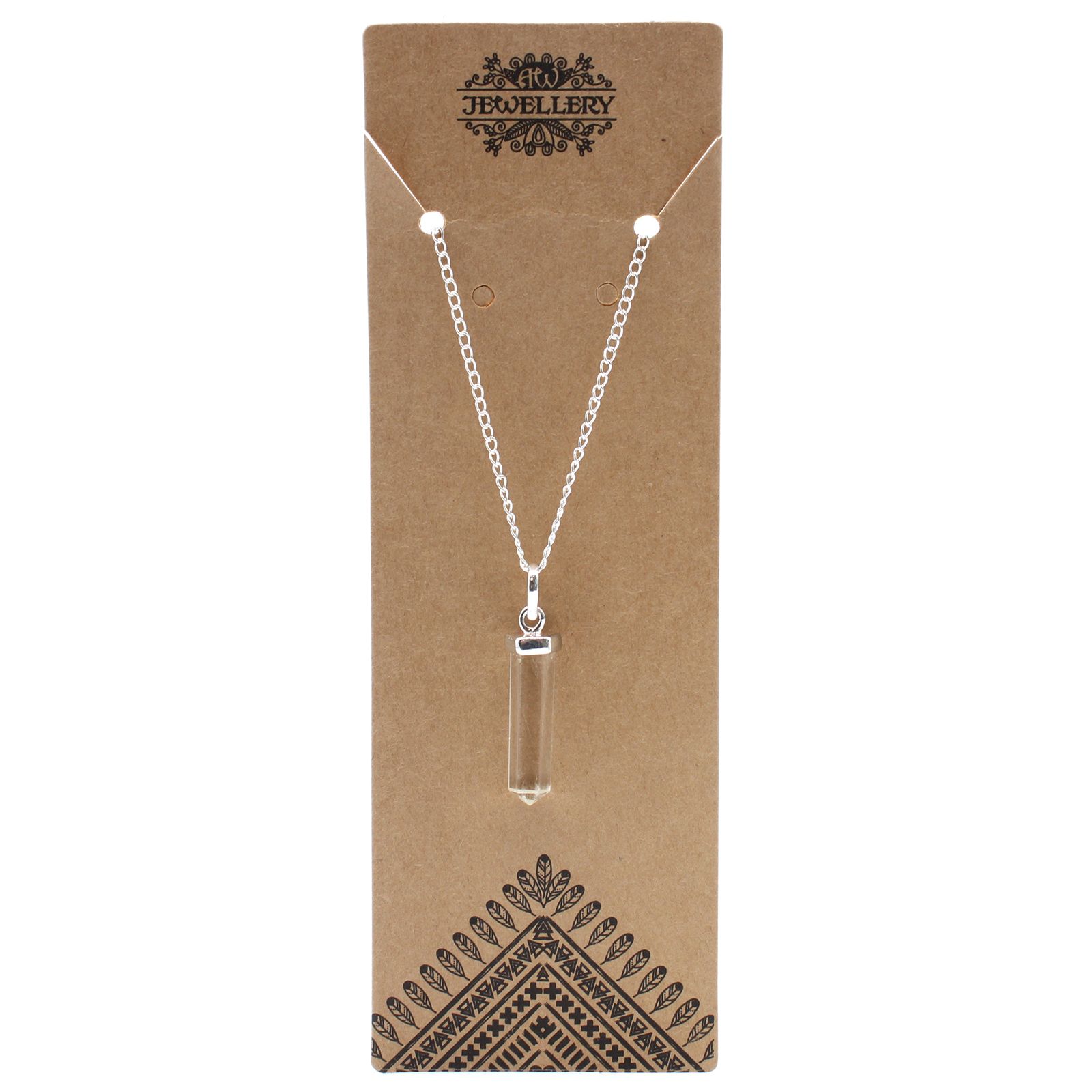Gemstone Classic Point Pendant - Rock Quartz - Image 6