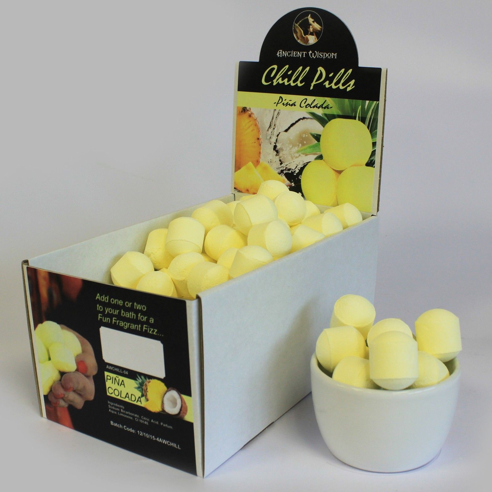 1.3Kg Box of Chill Pills (Mini Bath Bombs) - Pinacolada - Image 2