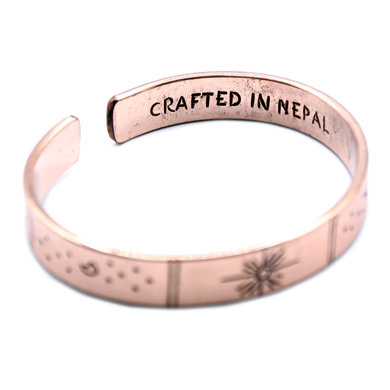 Inspiration Bracelet - Copper Snrise, Galaxy, Stars, Earth - Image 3