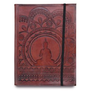 Medium Notebook with strap - Tibetan Mandala