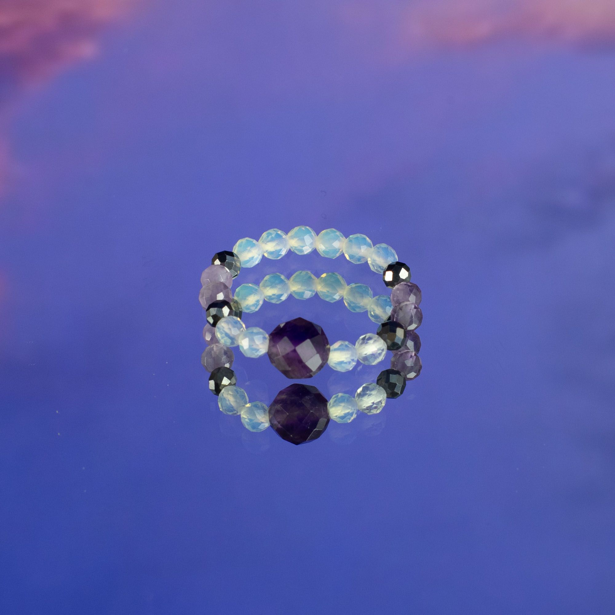 Nymph Spirit Gemstone Ring Set - Full Moon - Image 5