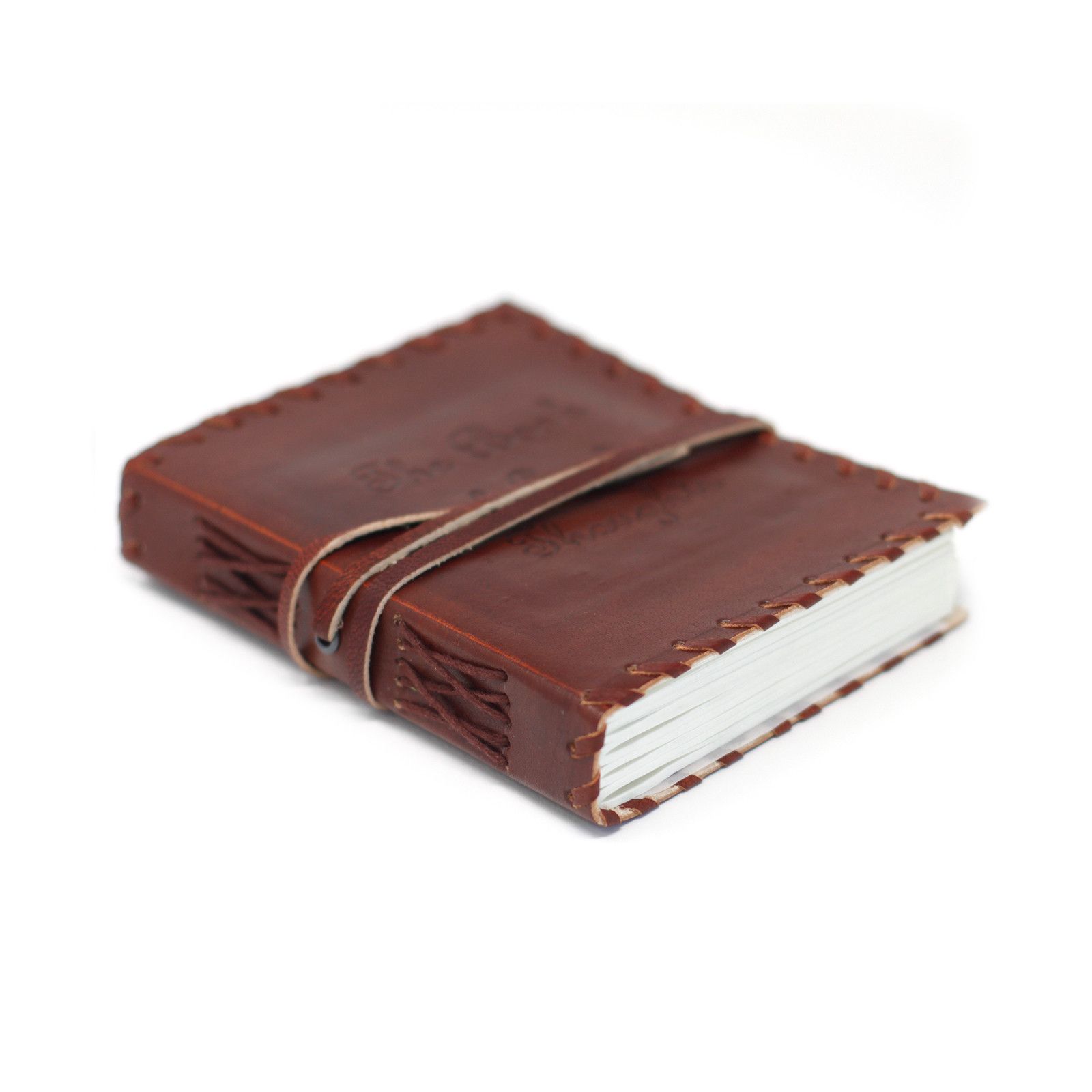Leather Book of Thoughts with Wrap Notebook (6x4") - Image 2