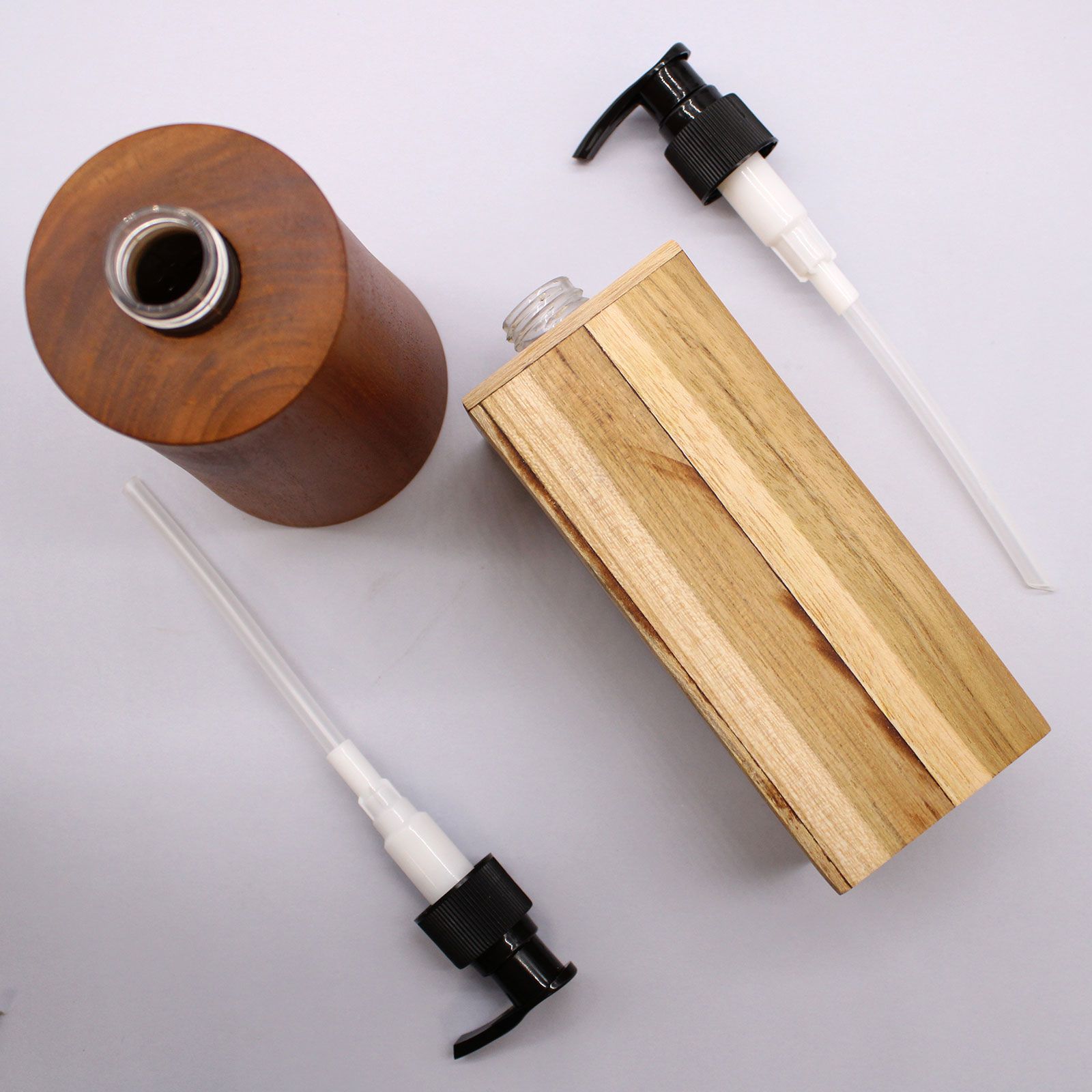 Natural Teakwood Soap Dispenser - Square - Image 10