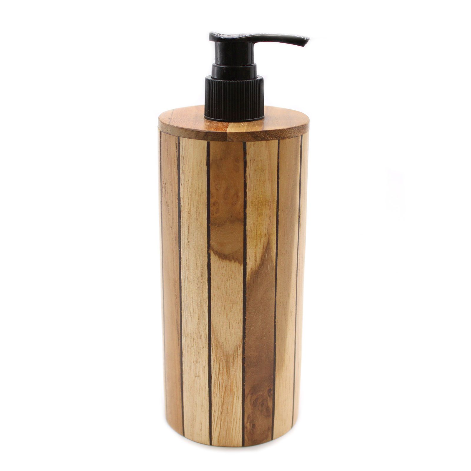 Natural Teakwood Soap Dispenser - Round - Image 5