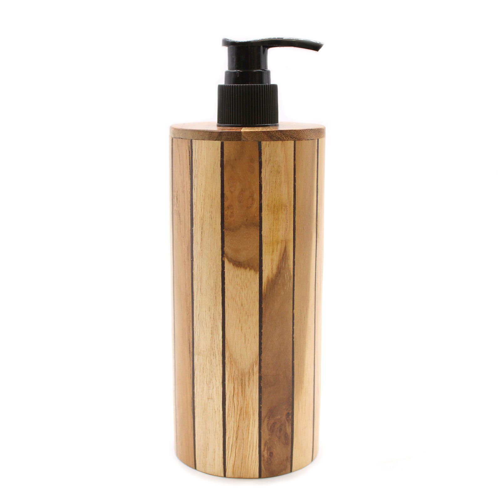 Natural Teakwood Soap Dispenser - Round - Image 6