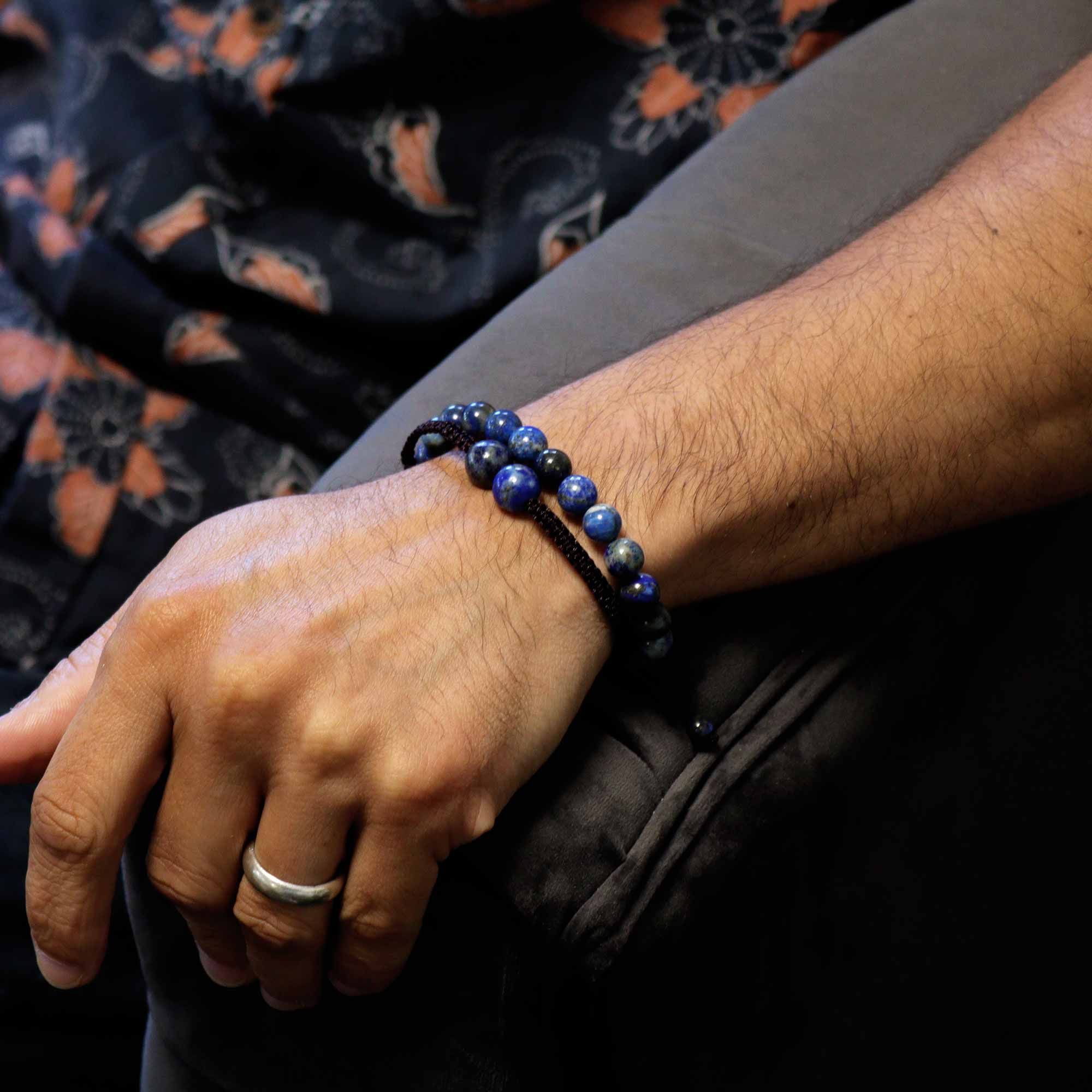 Gemstone Double Power Bracelets- Lapis Lazuli - Image 3