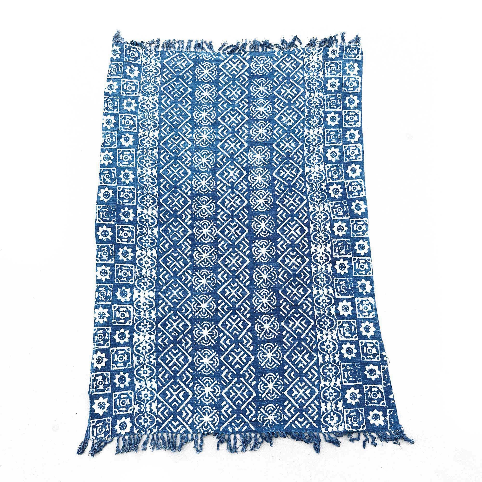 Handmade Indigo Throw - 170x120cm - Desi Stripes - Image 2
