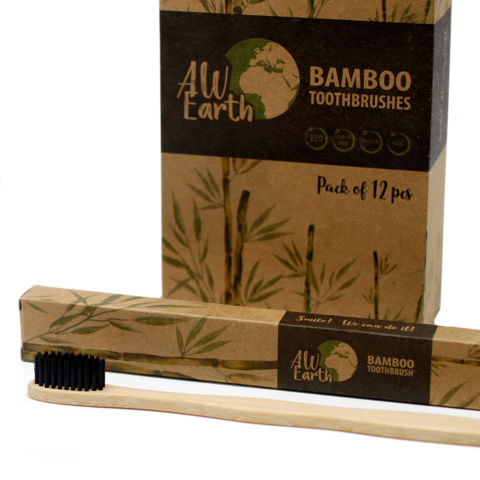 Bamboo Toothbrush - Charcoal Medium Soft - Image 4