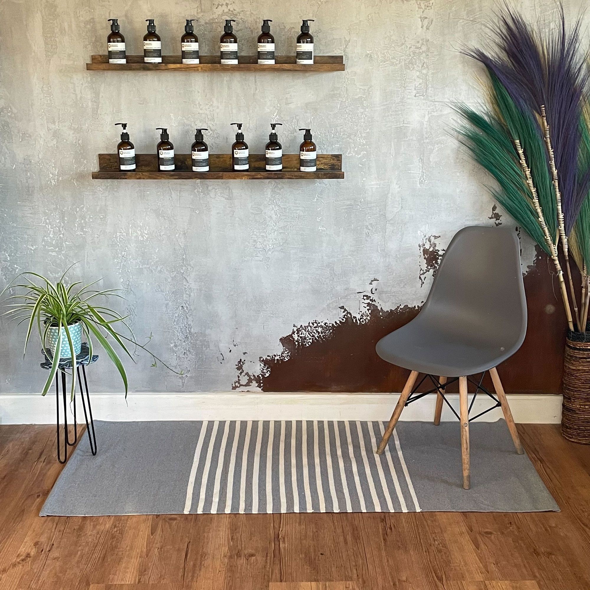Indian Cotton Rug - 70x170cm - Grey - Image 2