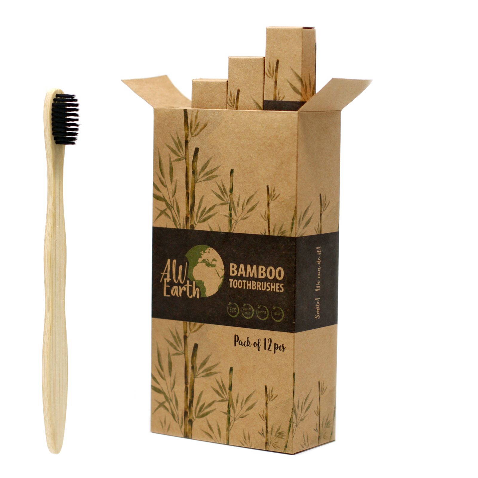Bamboo Toothbrush - Charcoal Medium Soft - Image 5