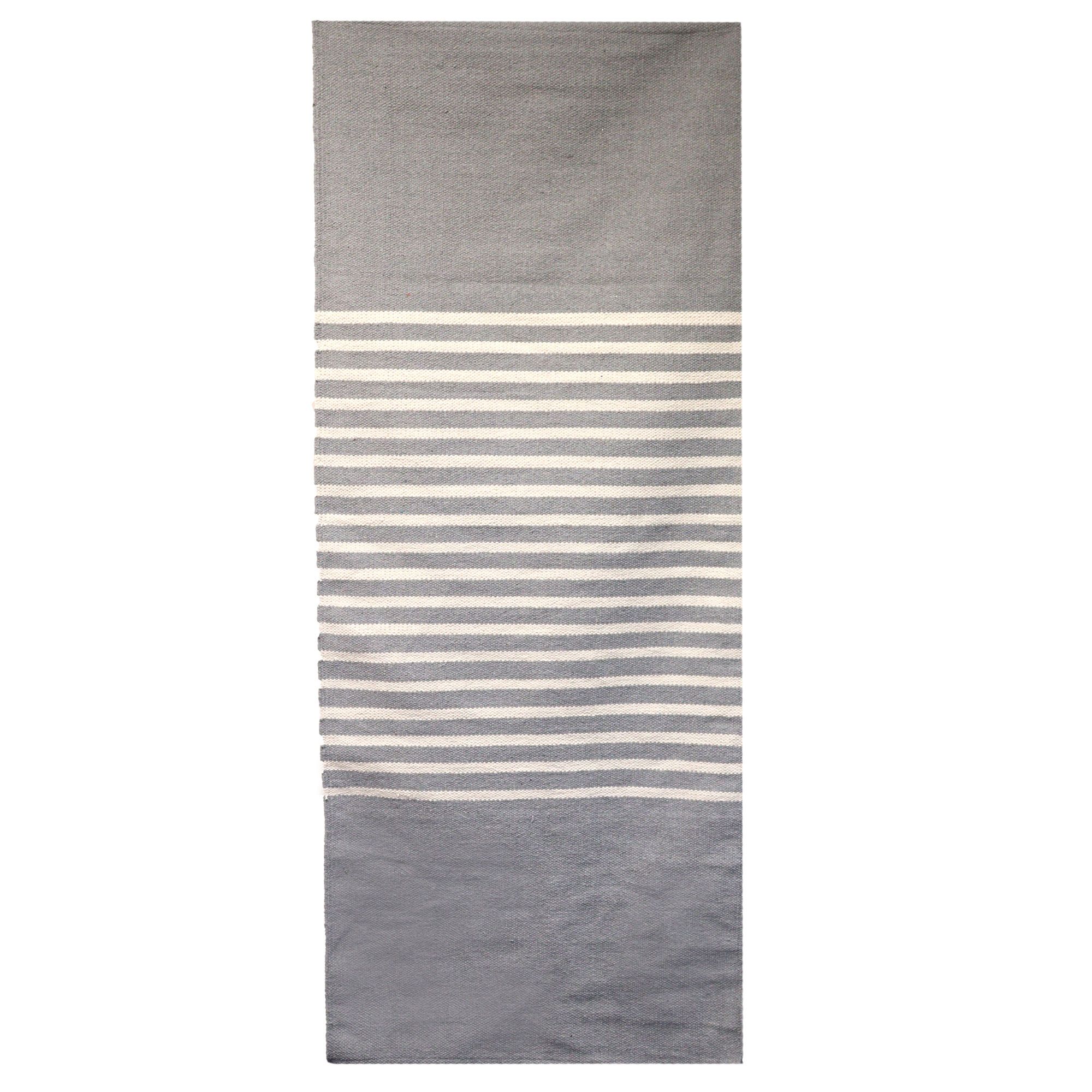 Indian Cotton Rug - 70x170cm - Grey - Image 6