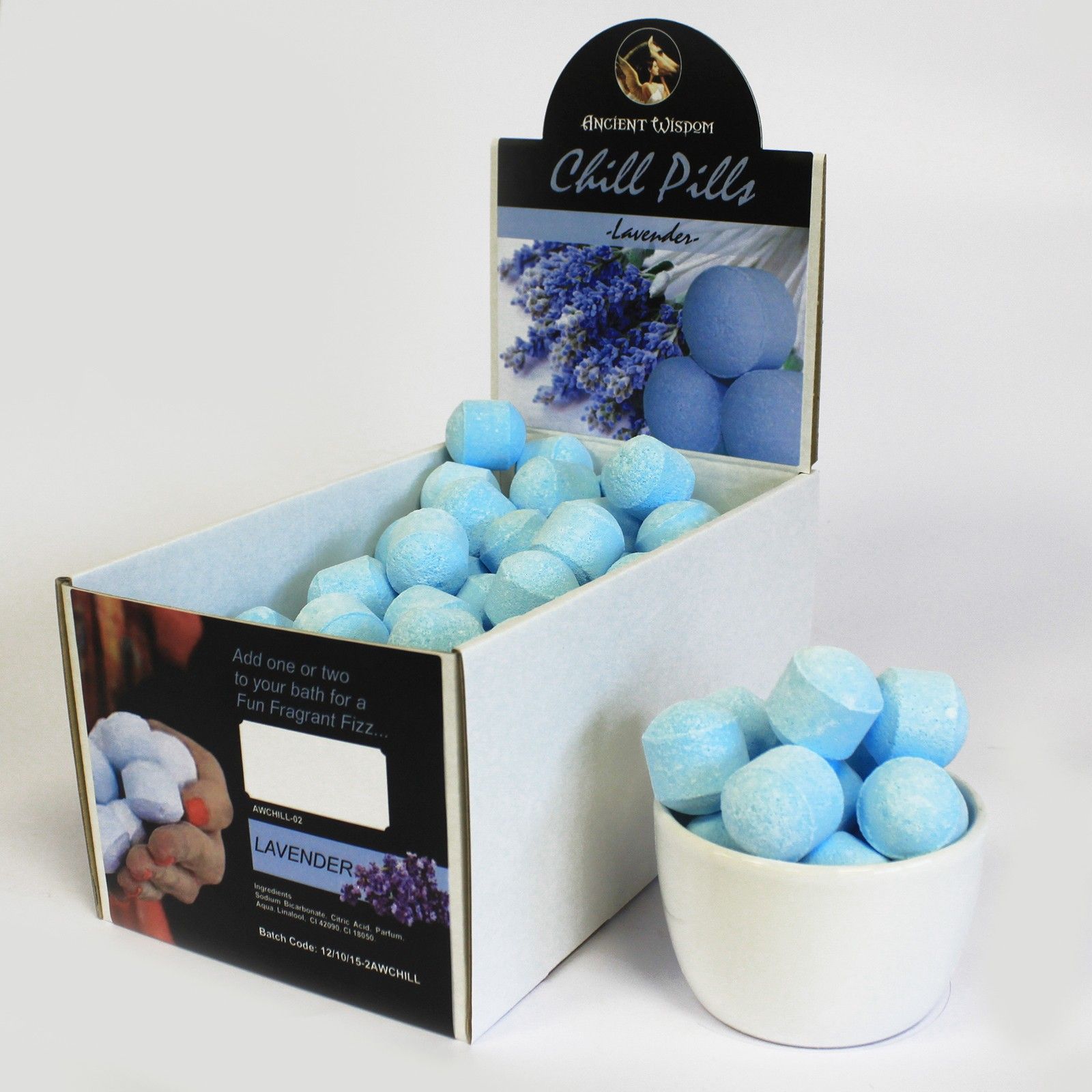 1.3Kg Box of Chill Pills (Mini Bath Bombs) - Lavender - Image 2