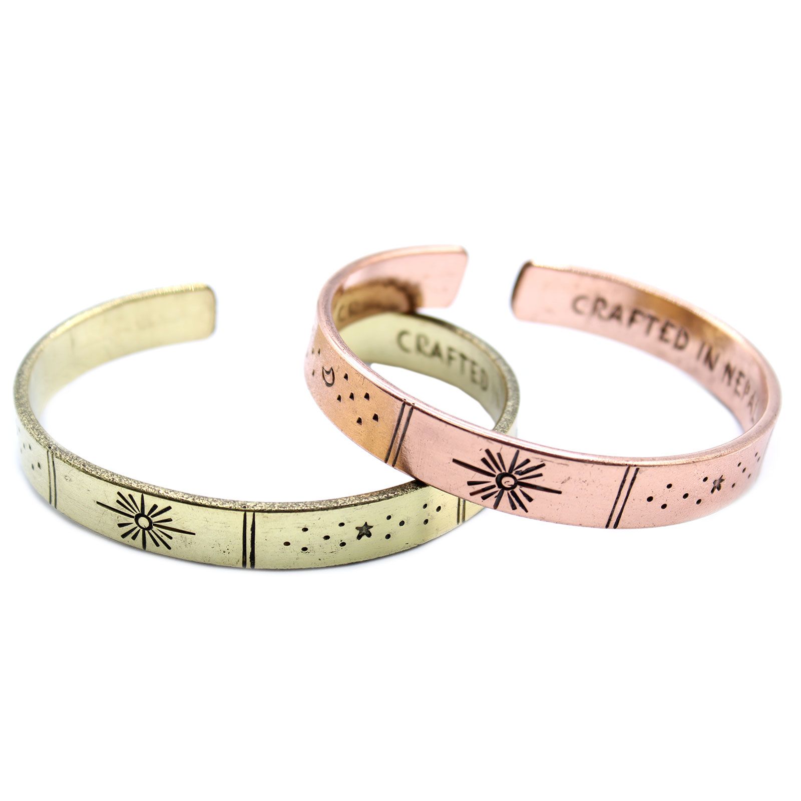 Inspiration Bracelet - Brass Snrise, Galaxy, Stars, Earth - Image 5