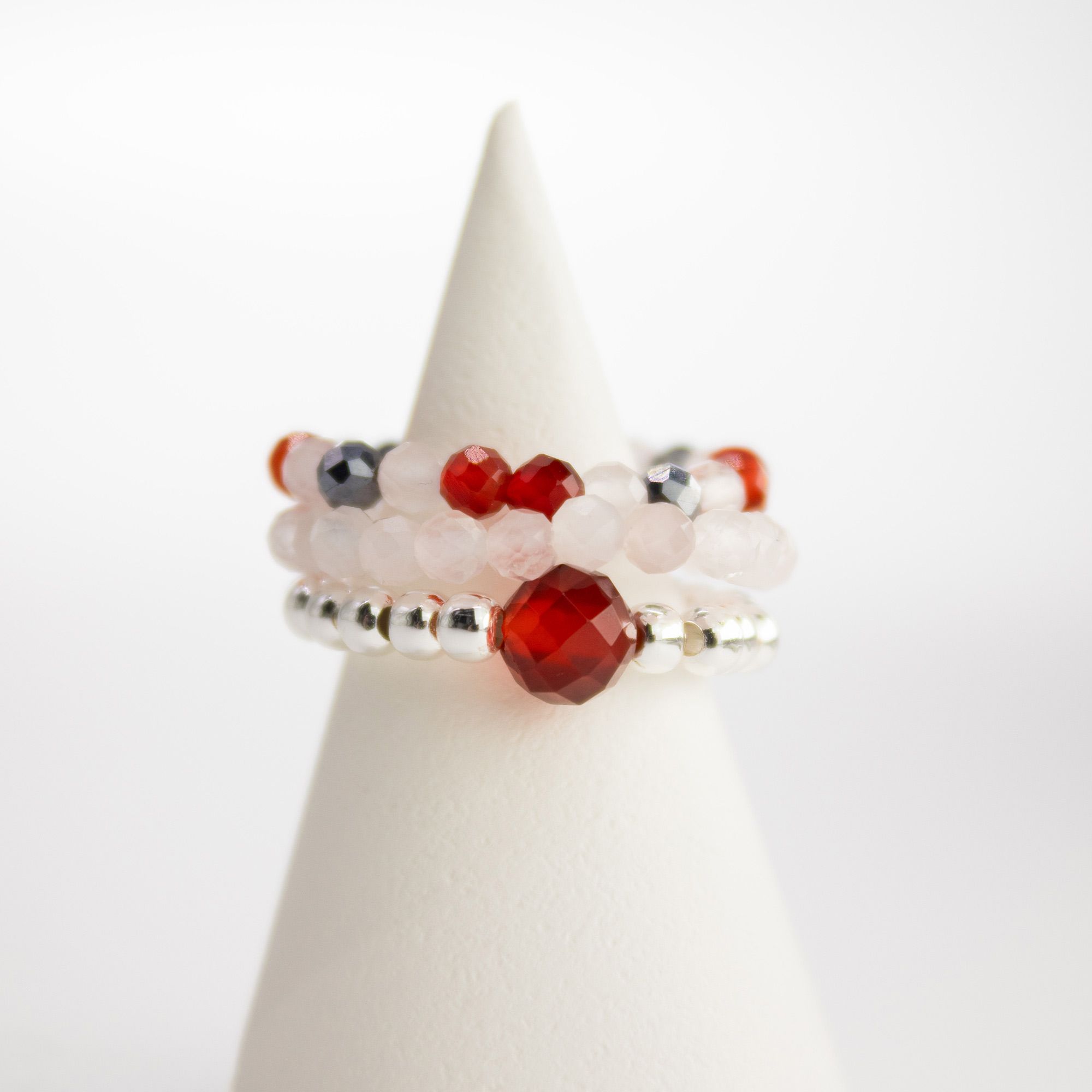 Nymph Spirit Gemstone Ring Set - Love & Flame - Image 2