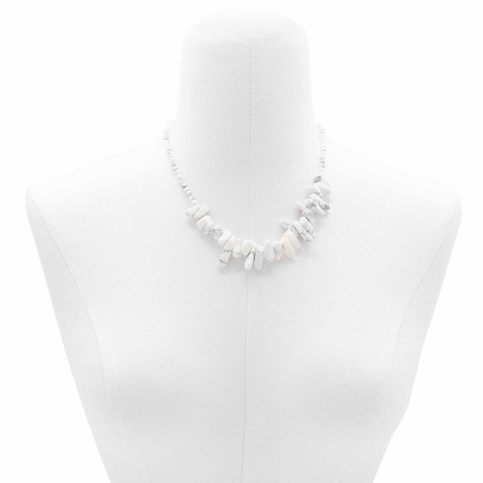Longstone Gem Necklace - White Jasper - Image 2