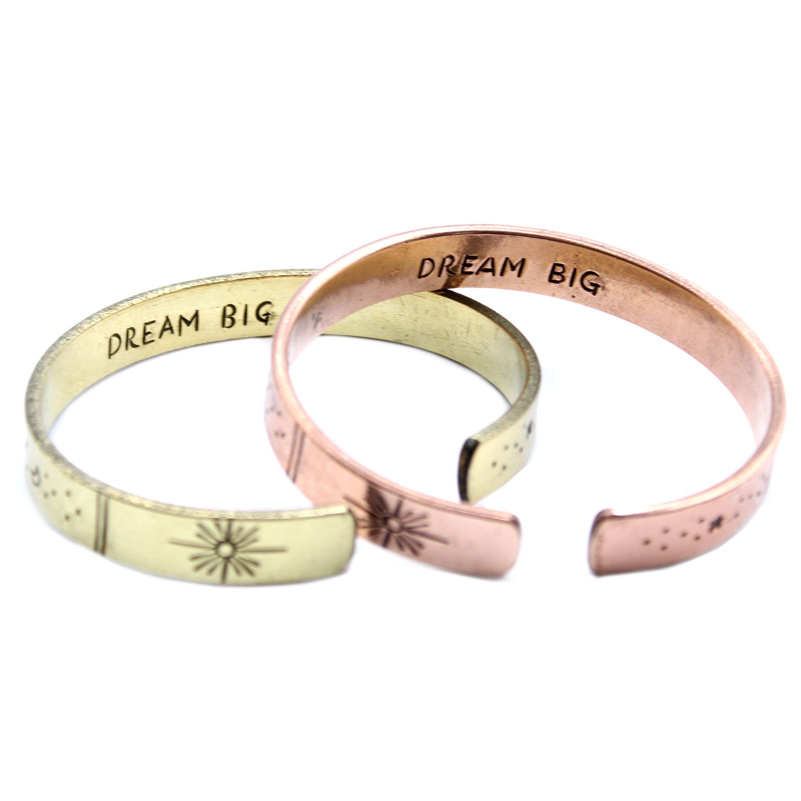 Inspiration Bracelet - Brass Snrise, Galaxy, Stars, Earth - Image 3