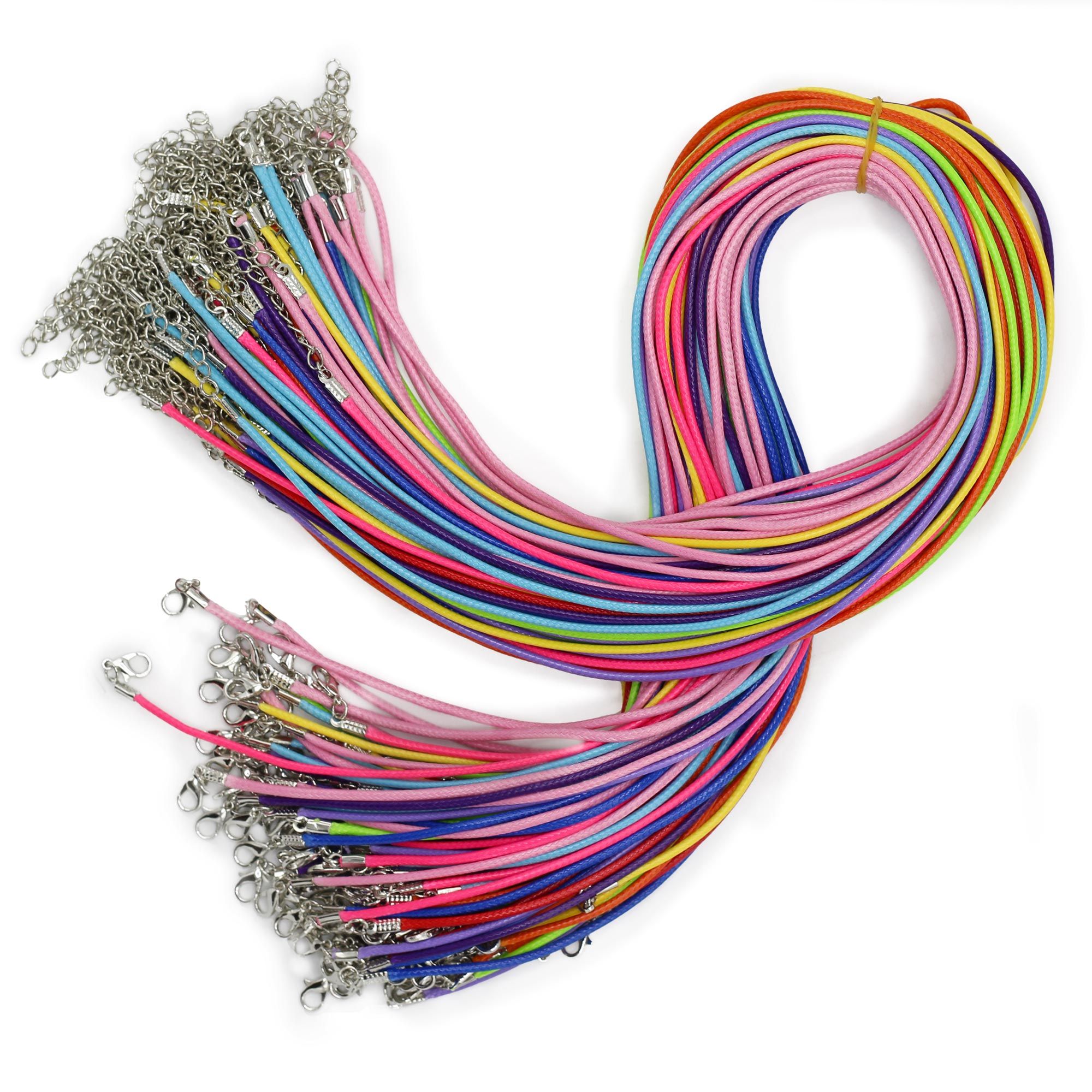 Waxed Pendant Cord - 2mm x 55cm - Assorted (10 colours) - Image 2