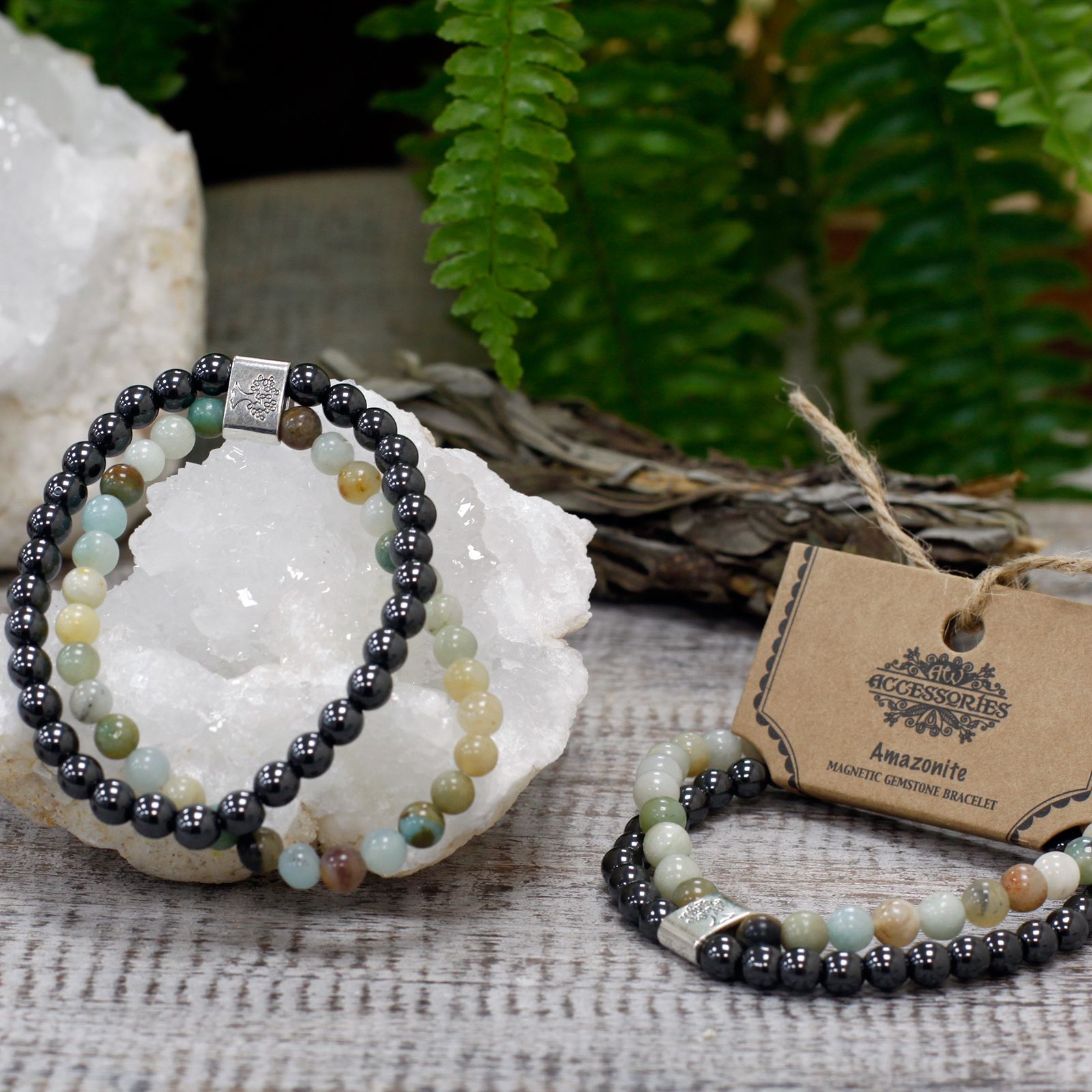 Magnetic Gemstone Bracelet - Amazonite - Image 3