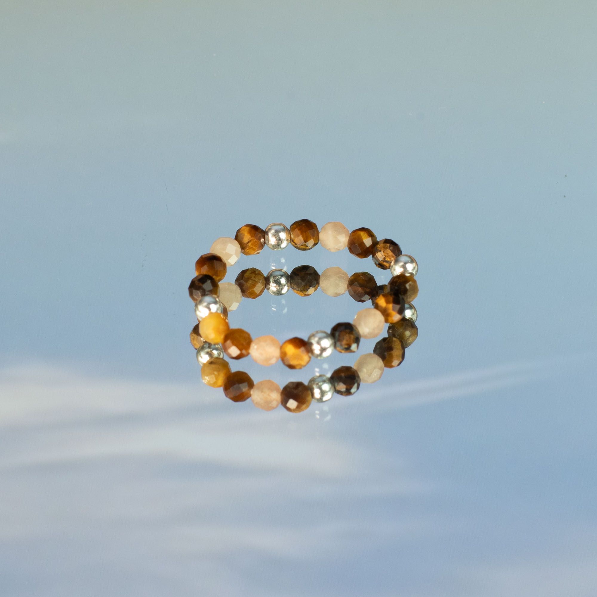 Nymph Spirit Gemstone Ring Set - Sea Sunset - Image 7