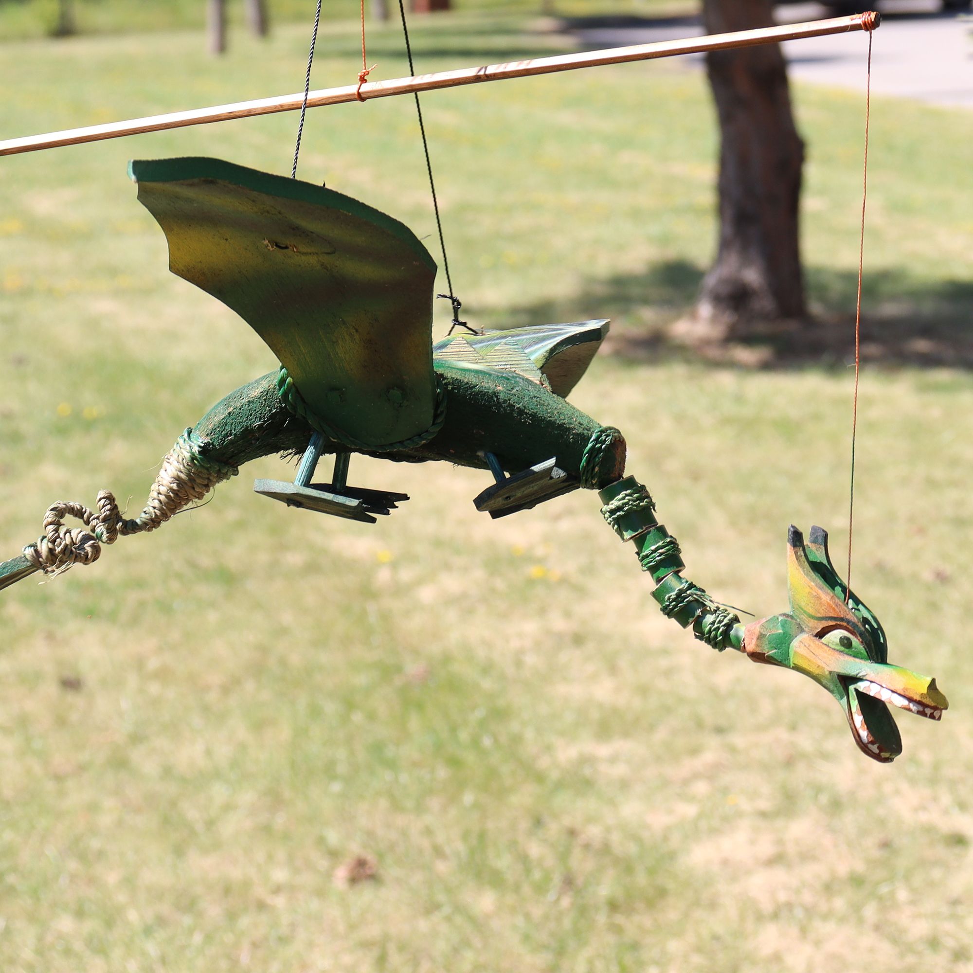 Green Coconut Dragon Mobile 37cm - Image 3