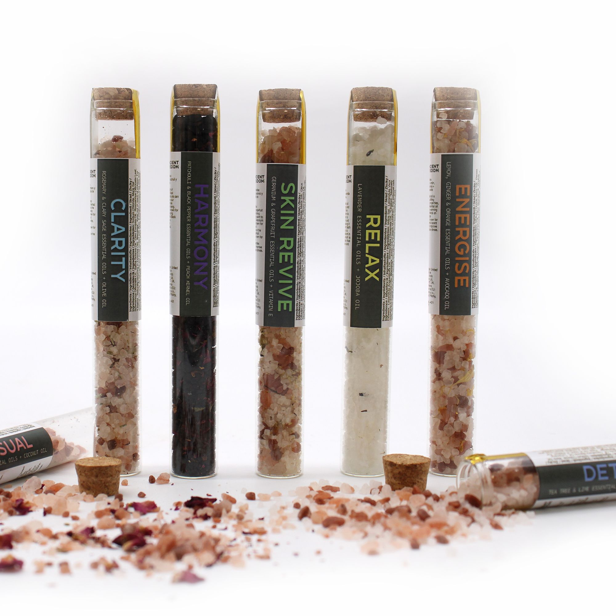 Bath Salts in Vials - Gift Pack of 7 - Image 2