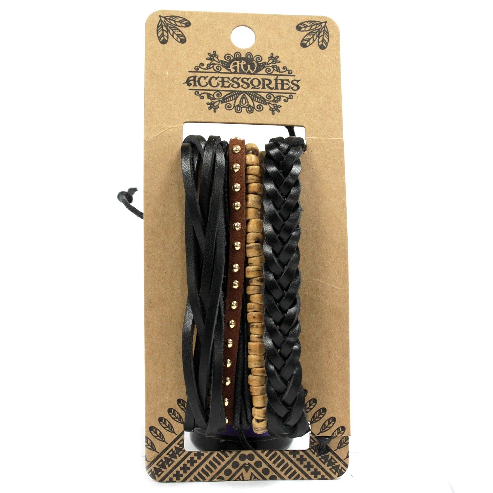 Mens Bracelet Sets - Black & Macho (asst) - Image 10