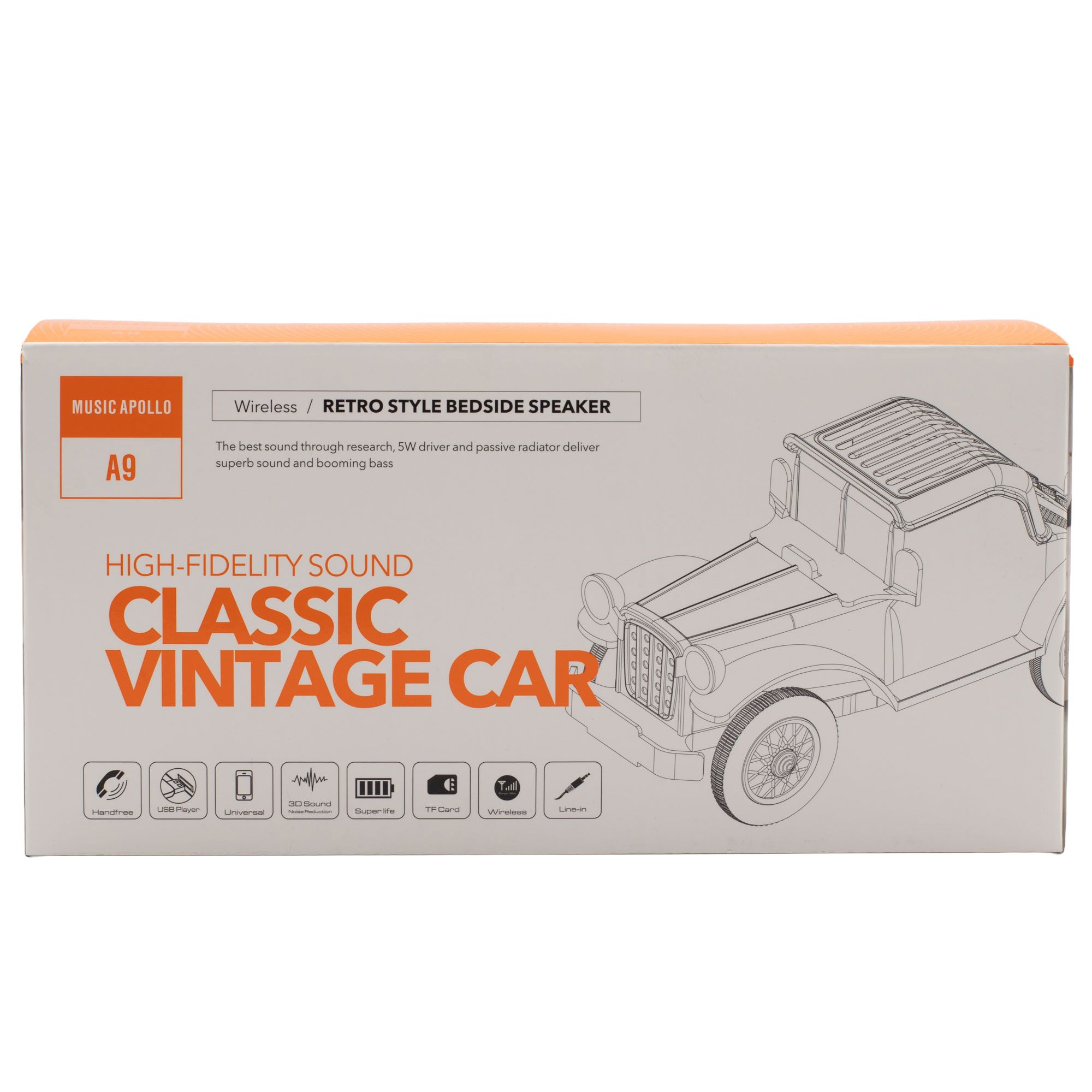 Classic Vintage Car Speaker and Phone Holder - Bluetooth - 5 watt - Image 6