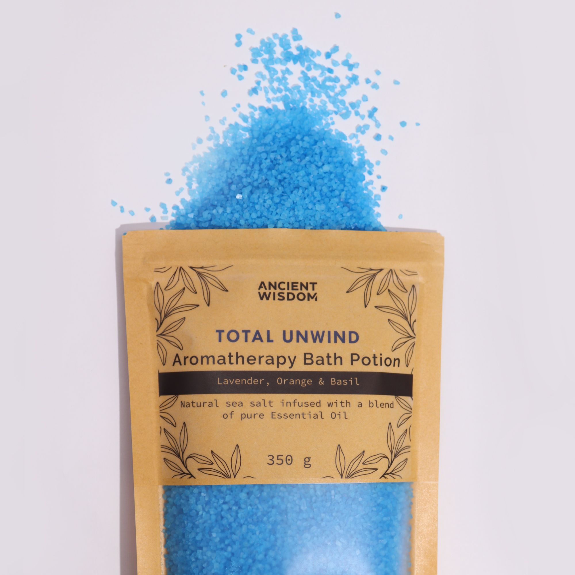 Aromatherapy Bath Potion in Kraft Bag 350g - Total Unwind - Image 2