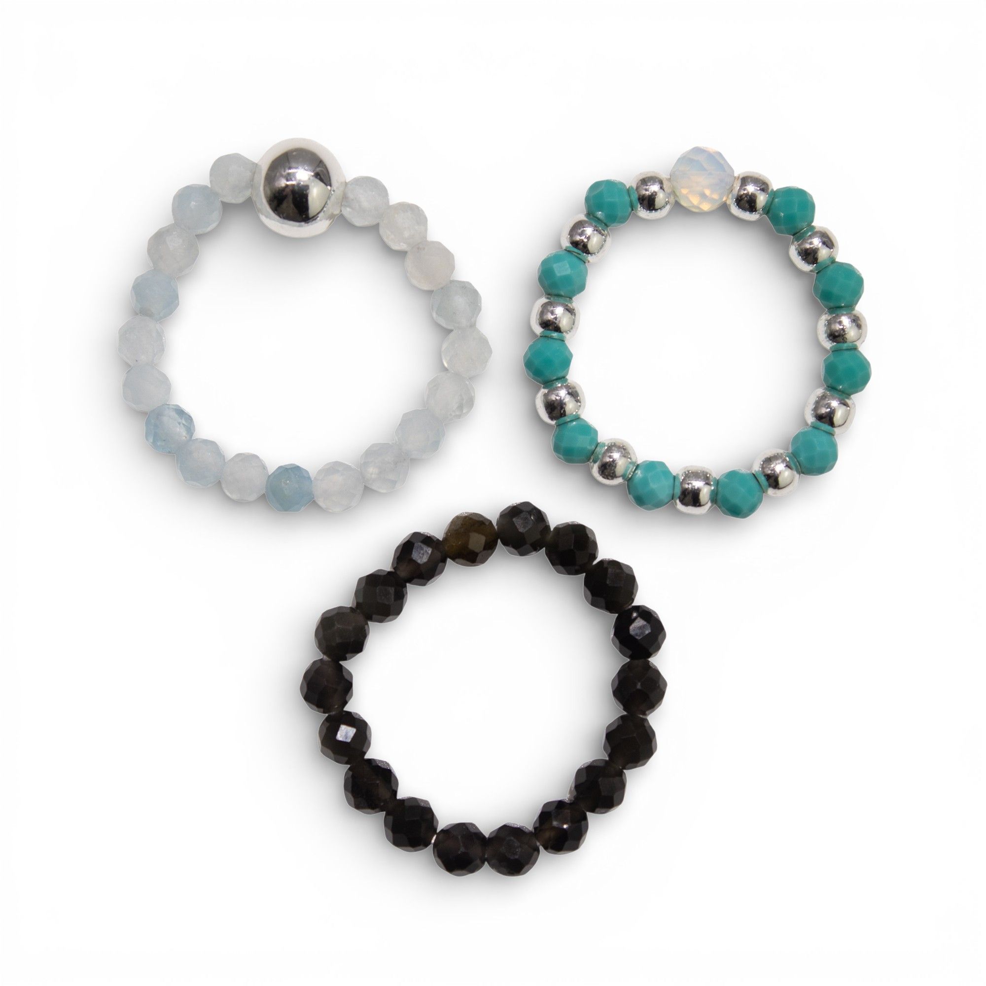 Nymph Spirit Gemstone Ring Set - Endless Ocean - Image 7