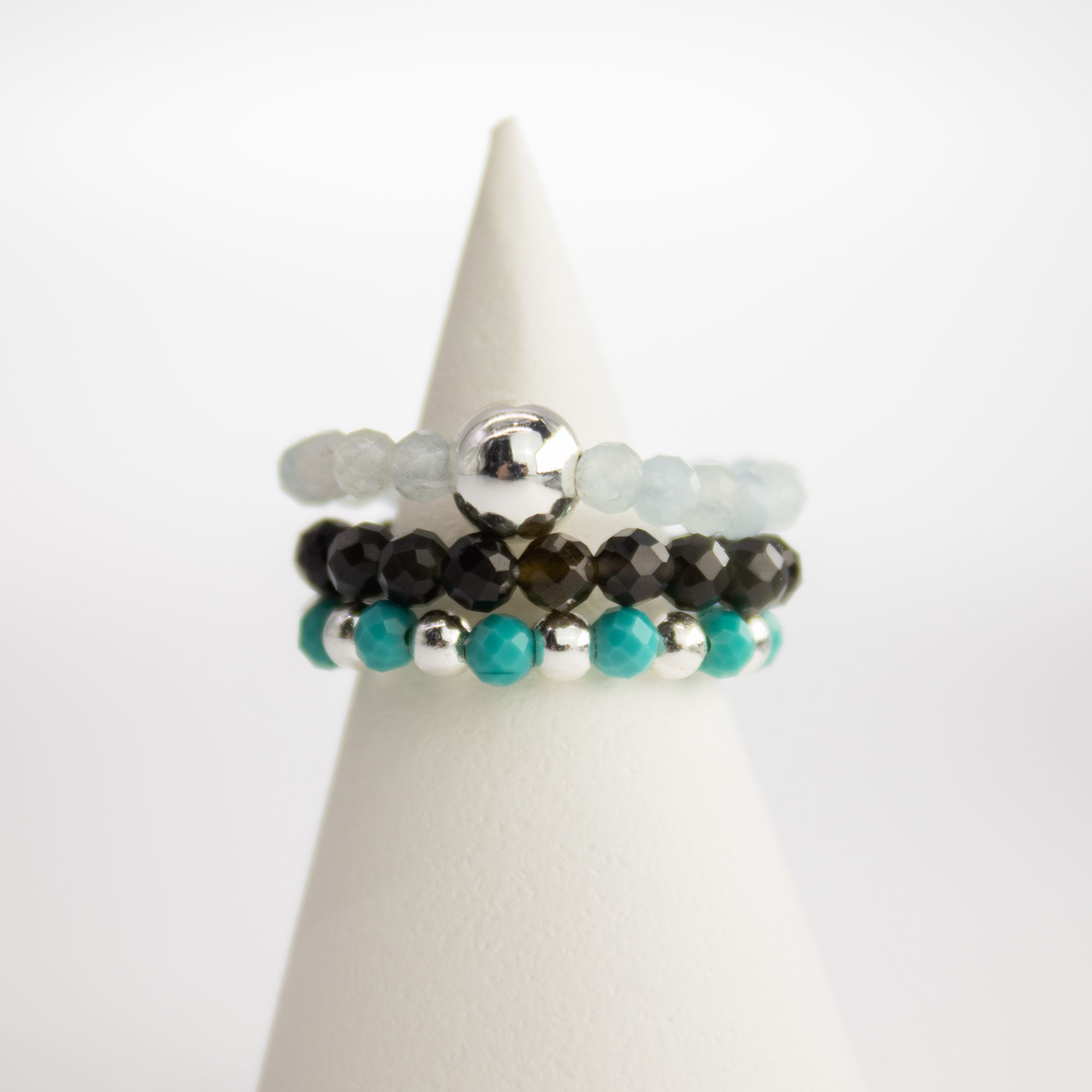 Nymph Spirit Gemstone Ring Set - Endless Ocean - Image 4