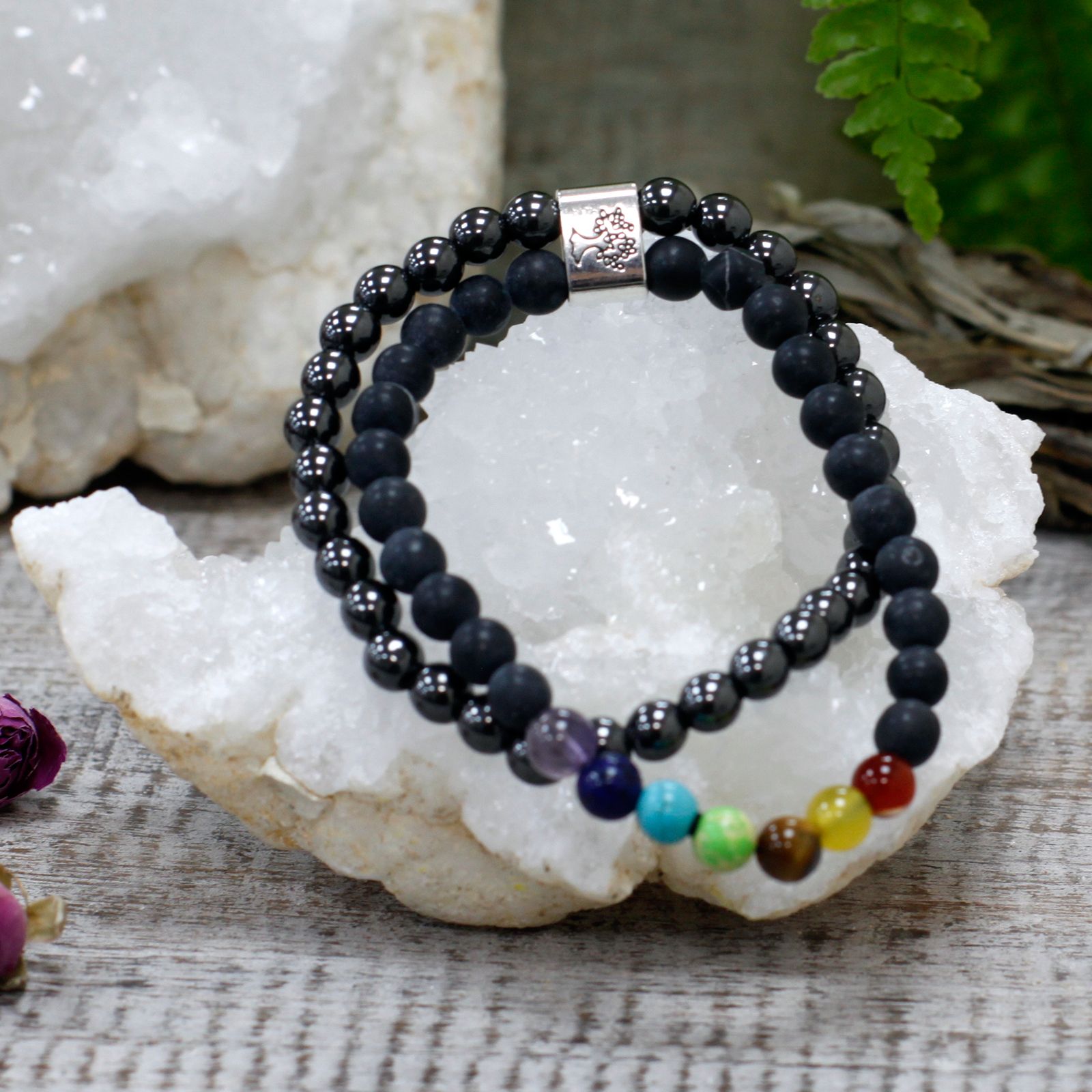 Magnetic Gemstone Bracelet - Black Stone Chakra - Image 5