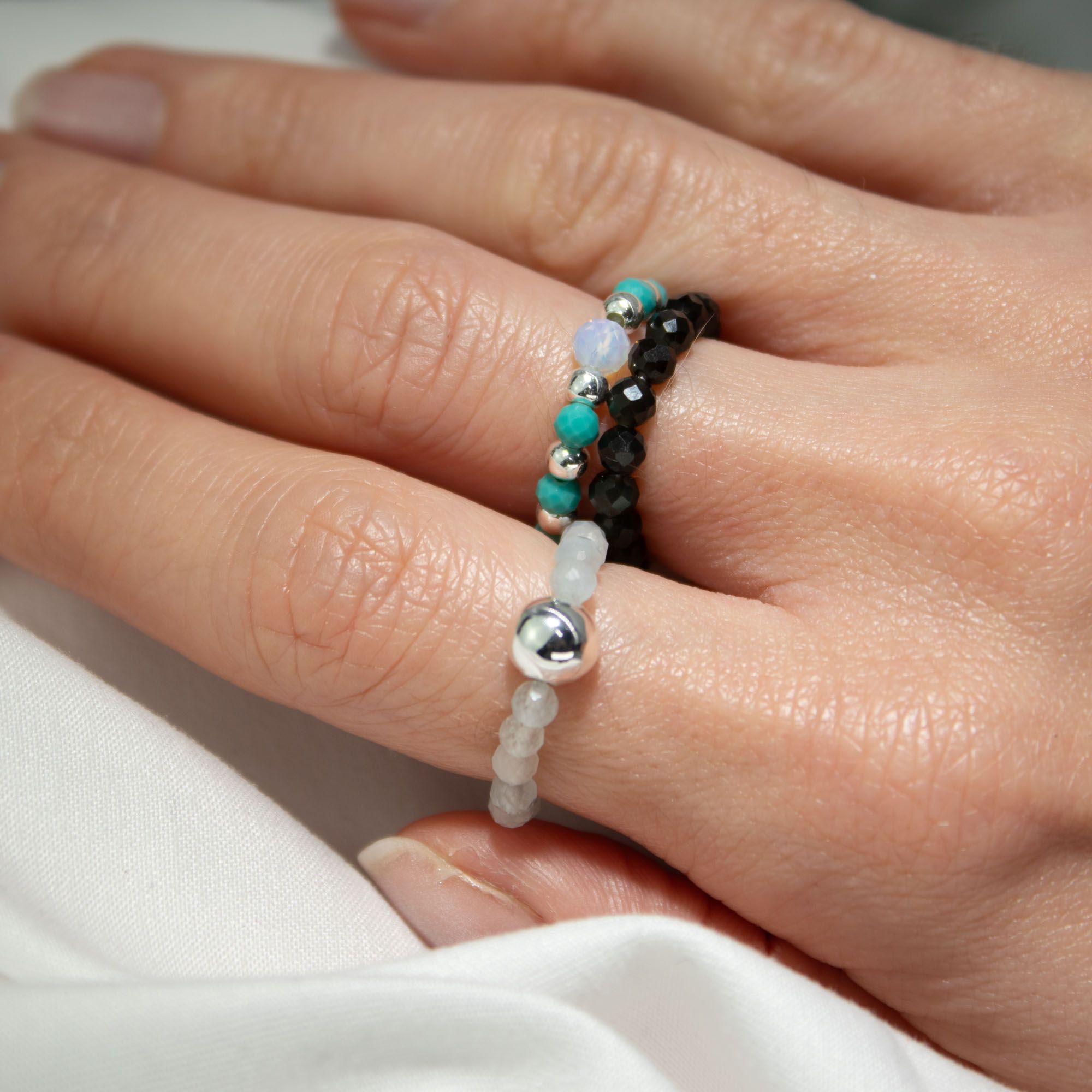 Nymph Spirit Gemstone Ring Set - Endless Ocean - Image 8