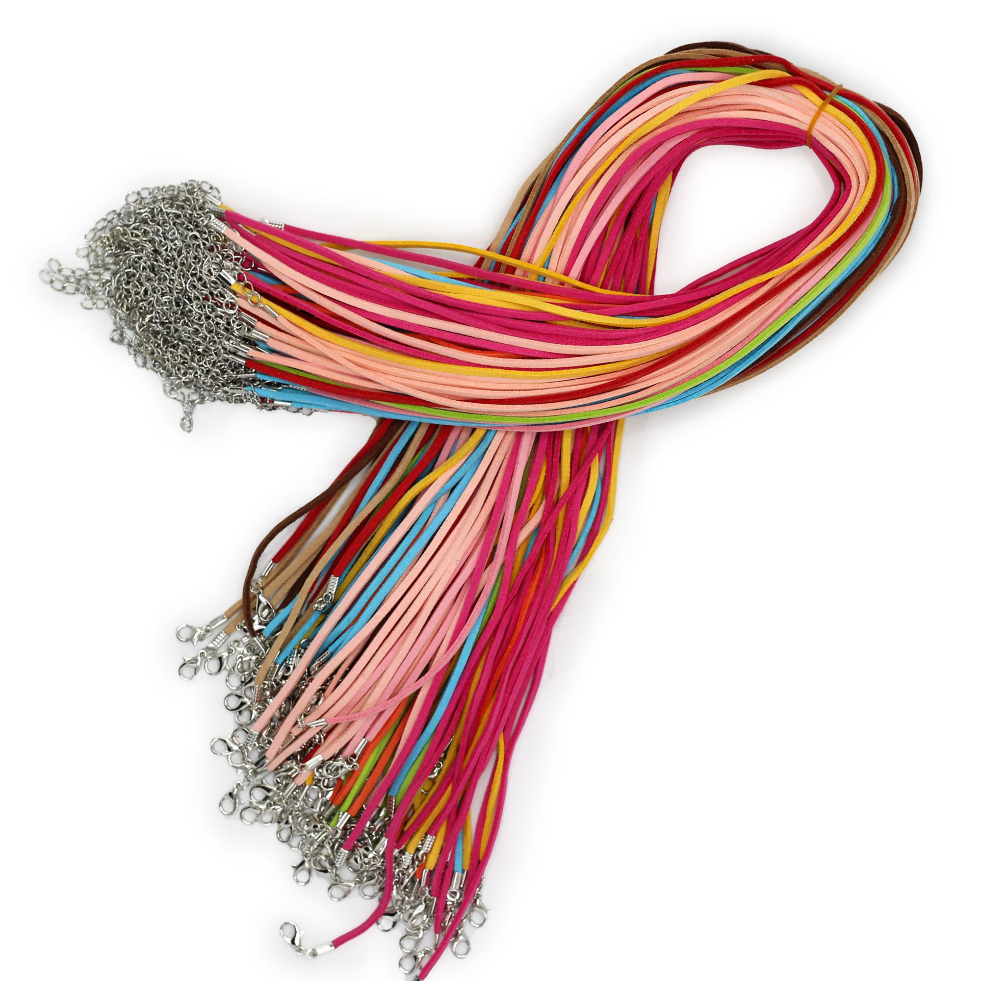 Faux Leather Pendant Cord - 2.5mm x 55cm - Assorted (10 colours) - Image 2