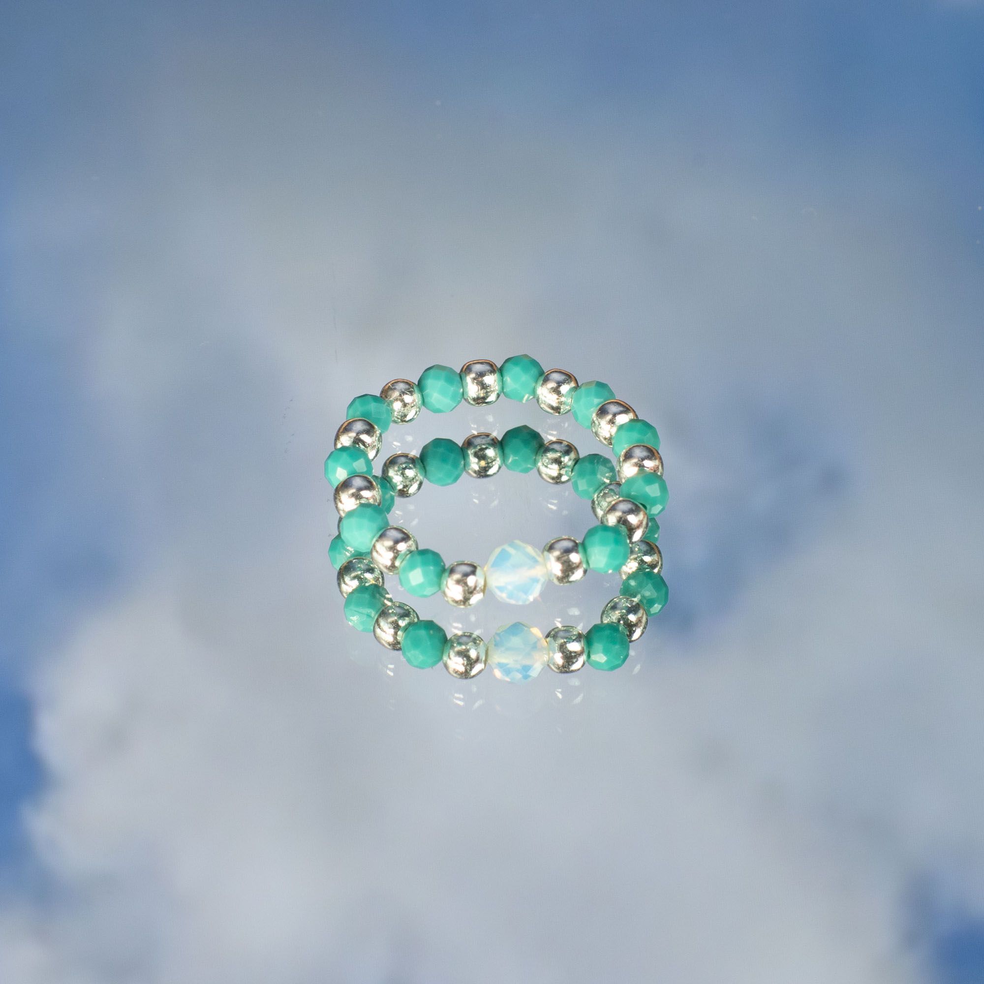 Nymph Spirit Gemstone Ring Set - Endless Ocean - Image 2