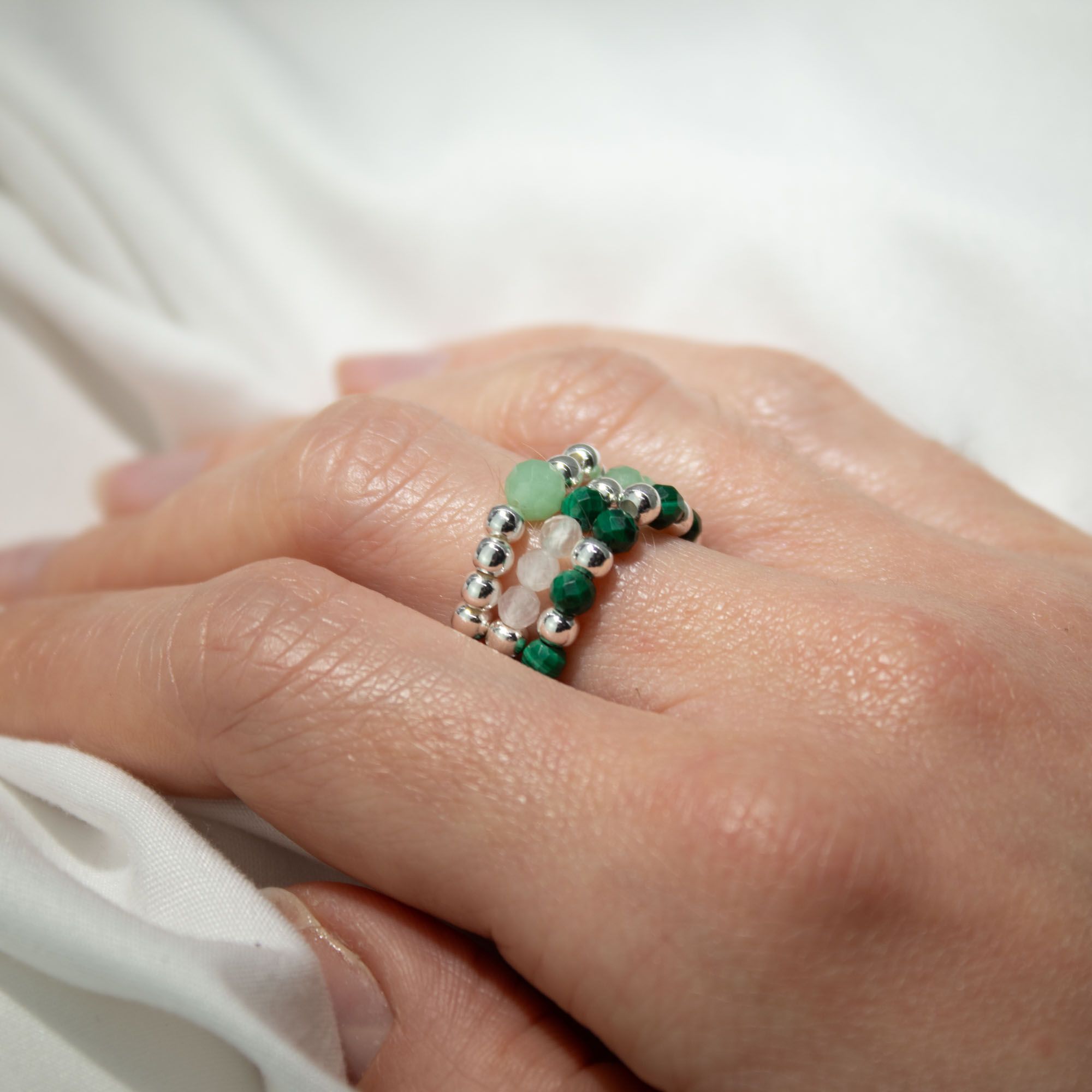 Nymph Spirit Gemstone Ring Set - Forest Spirit - Image 6
