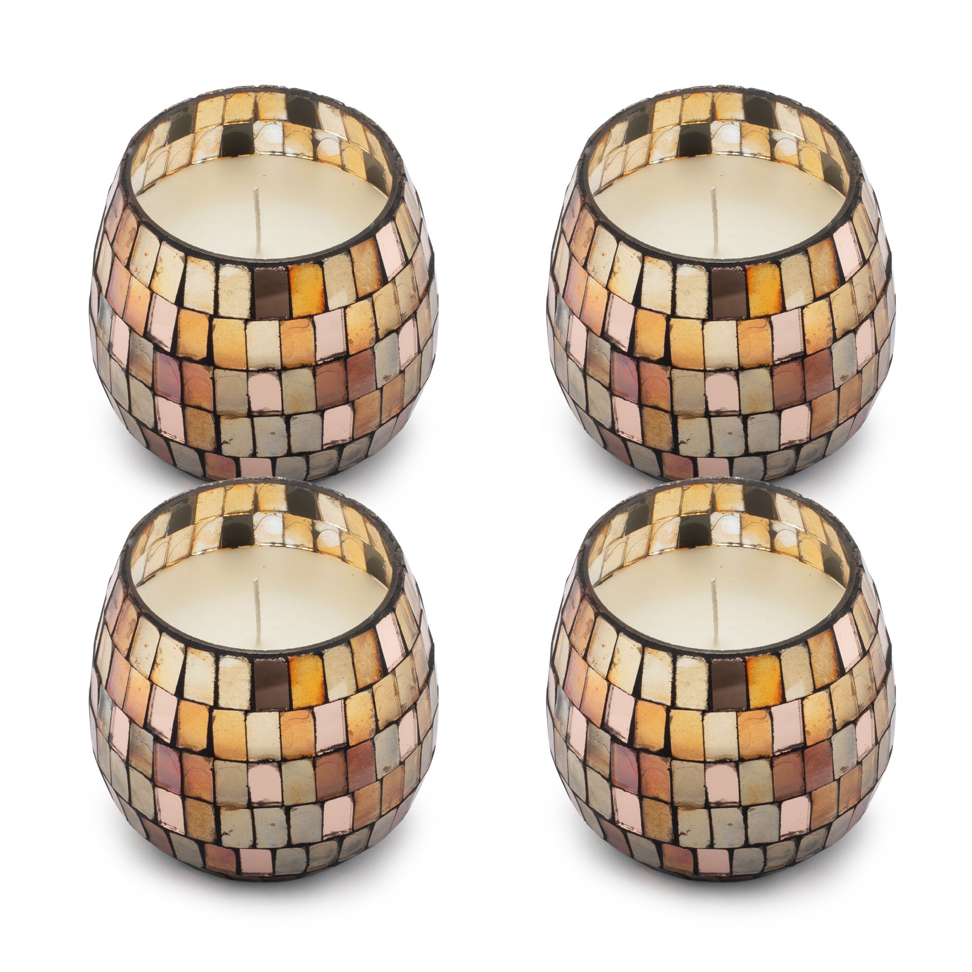 Small Glass Jar Candles - Amber Mosaic - Image 4