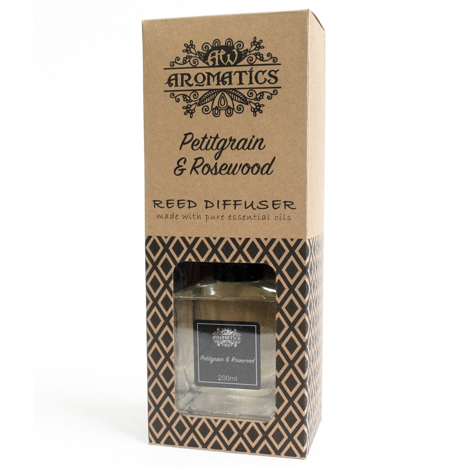 200ml Petitgrain & Rosewood Essential Oil Reed Diffuser - Image 3