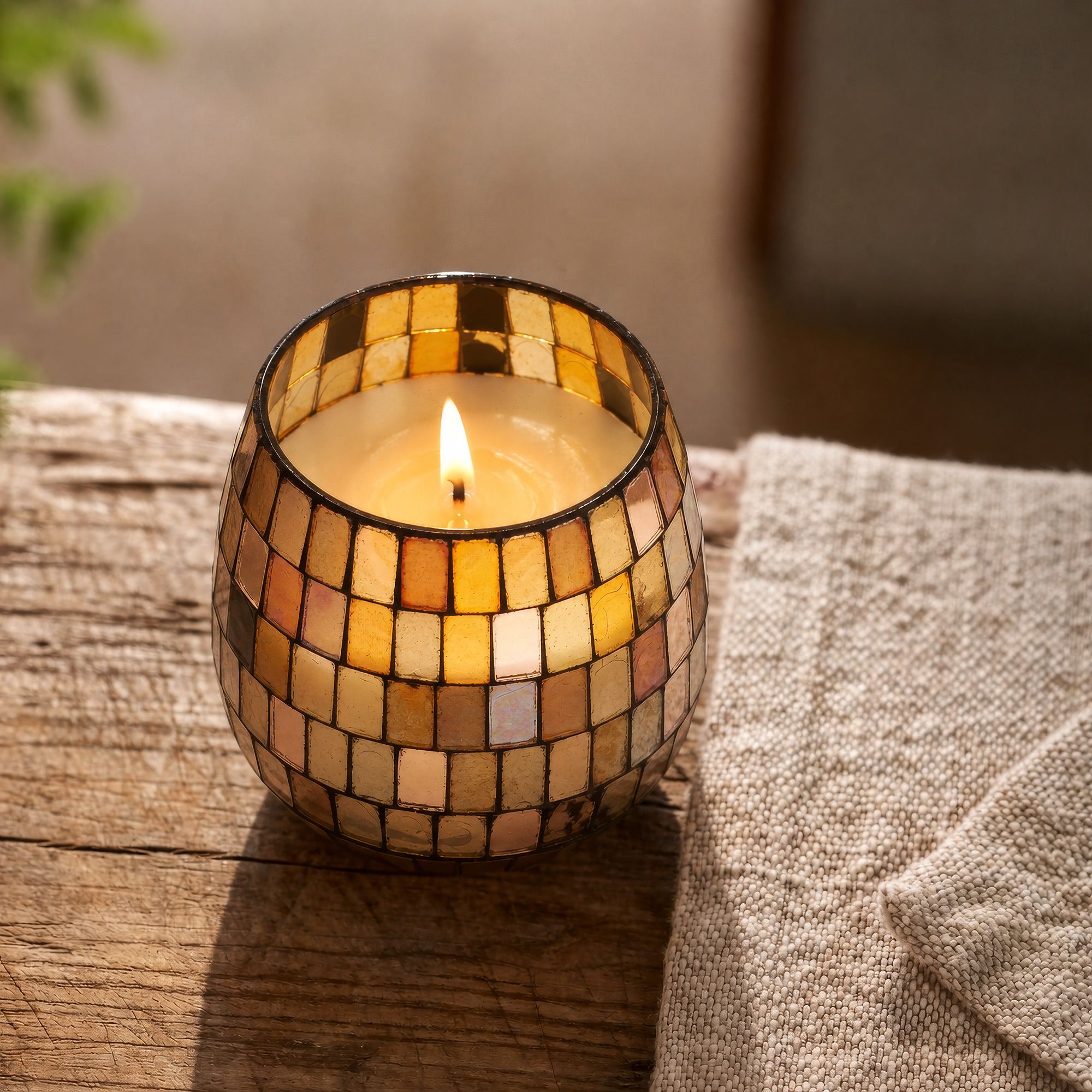 Small Glass Jar Candles - Amber Mosaic - Image 6
