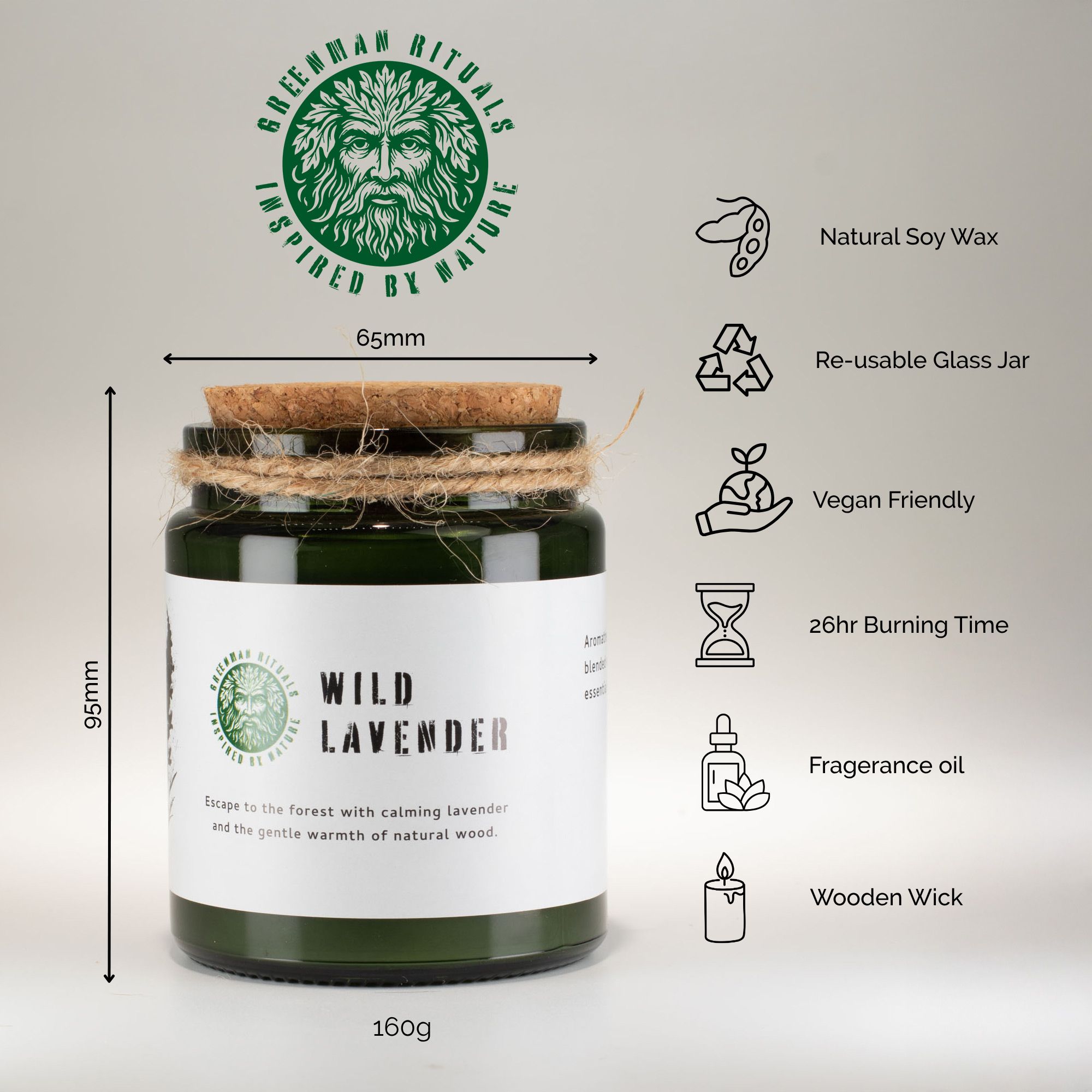 Greenman Woodwick Soy Candle - Twilight Vine - Image 8