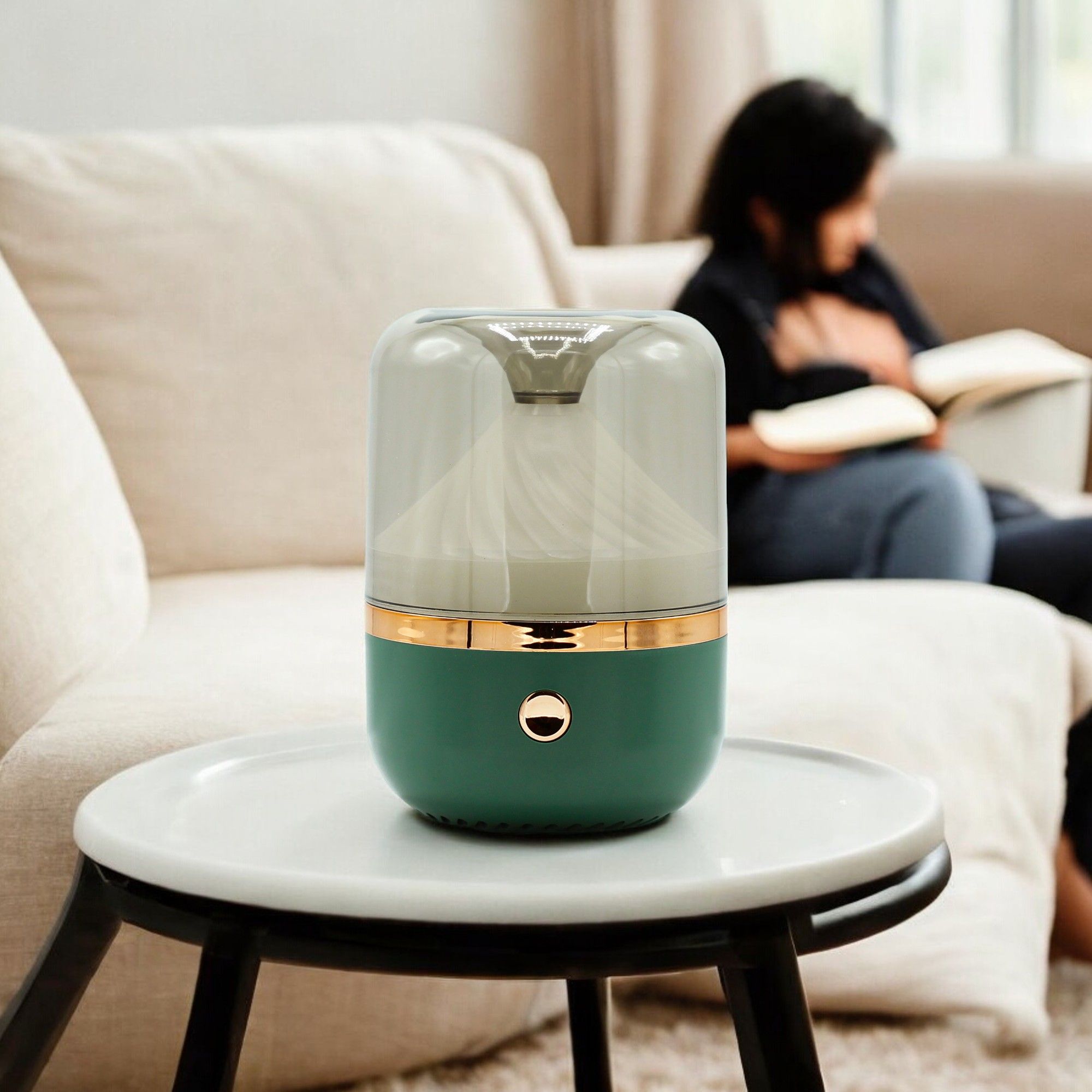 Urban Aroma Diffuser Green & Bronze - USB - Colour Change - Image 4