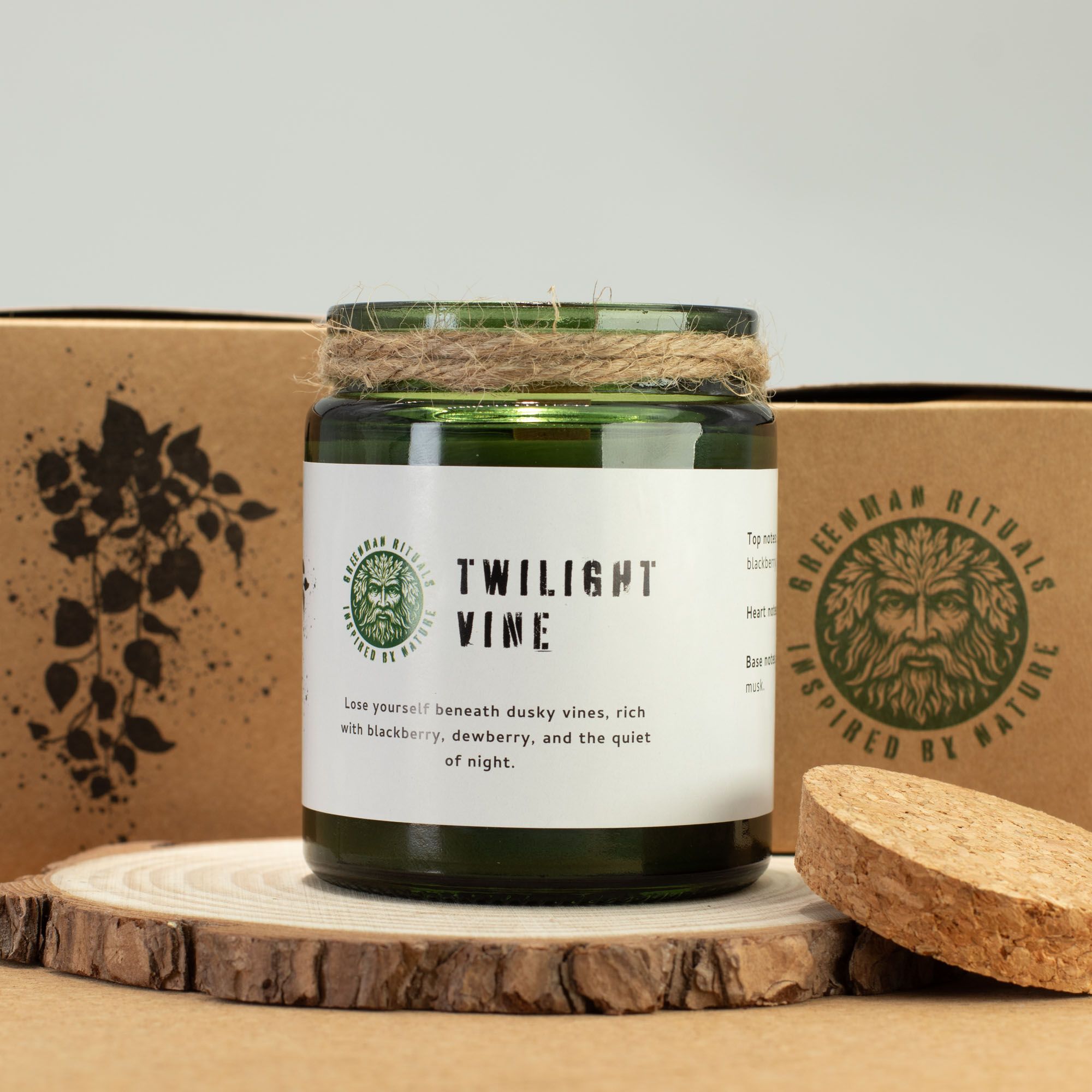 Greenman Woodwick Soy Candle - Twilight Vine - Image 4