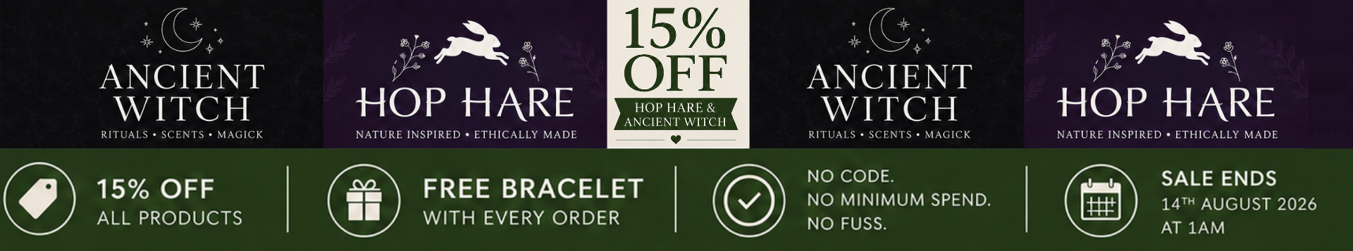 15% off Hope Hare and Ancient Witch 15% off Hope Hare and Ancient Witch