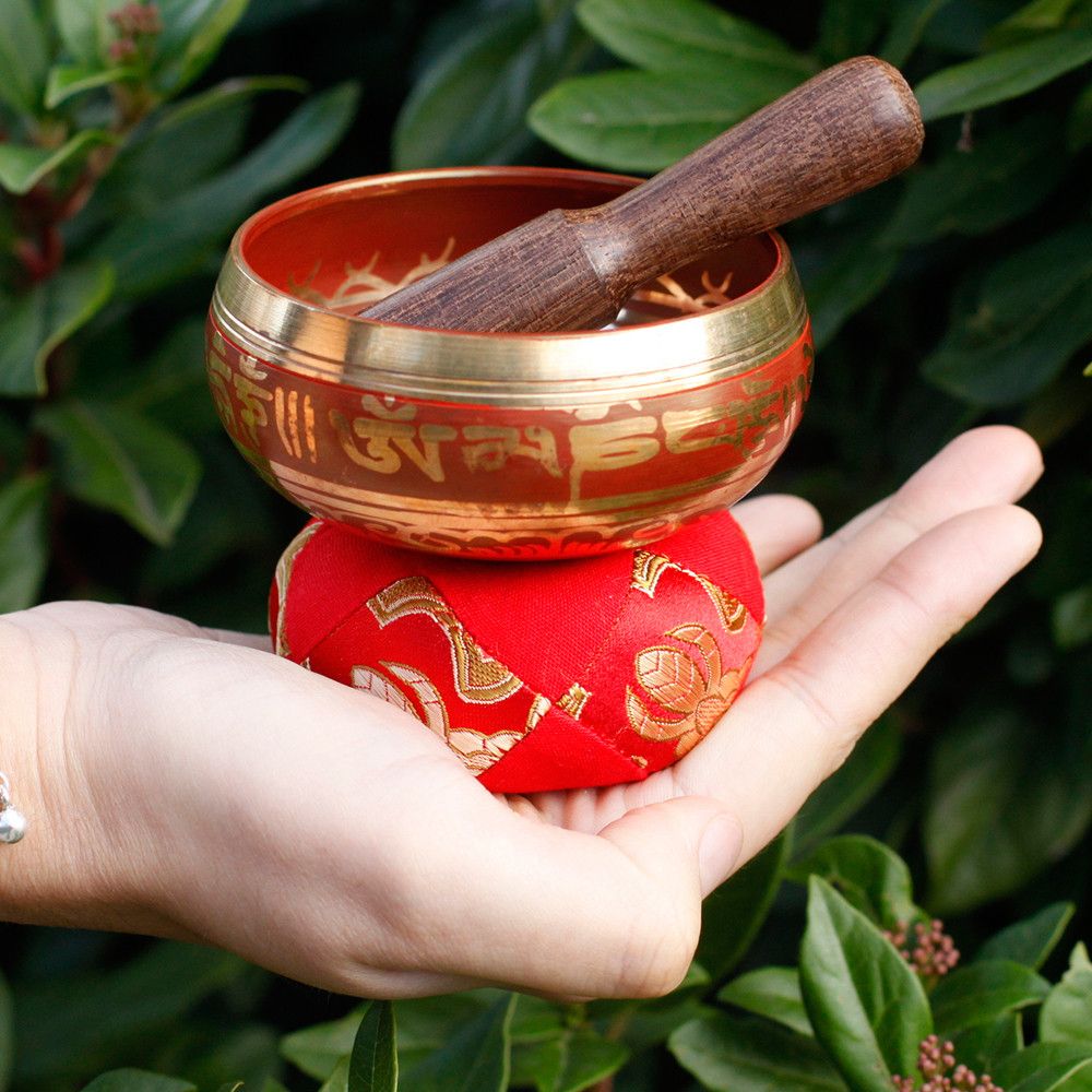 Mini Singing Bowl Gift Set - Red - Image 3