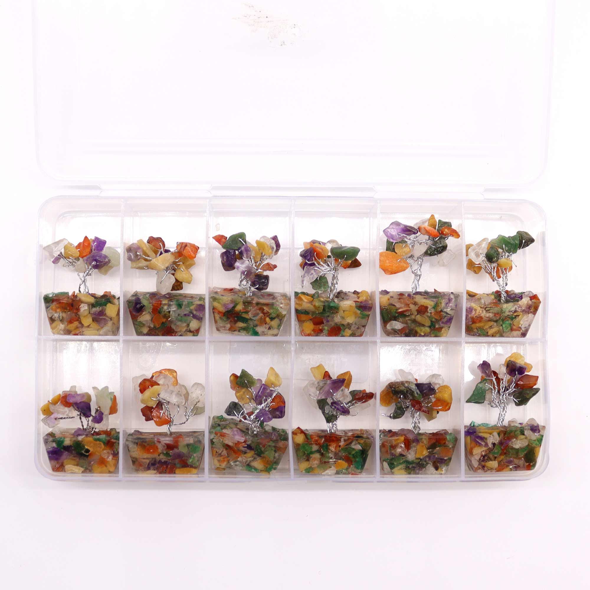 Mini Gemstone Tree on Orgonite Base - Multi Stones (15 stones) - Image 6