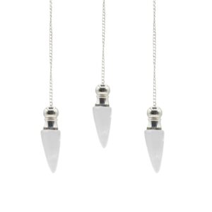 Secret Cavity Discovery of Truth Pendulum - Clear Quartz - Silver Plated