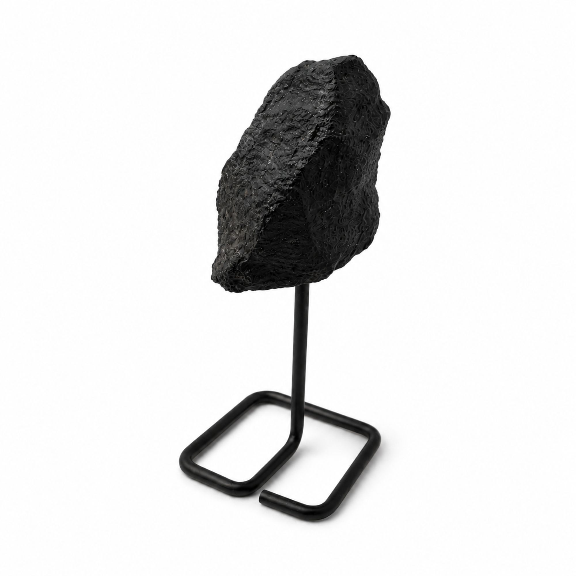 Mineral Specimen on Metal Stand - Black Tourmaline - Image 3