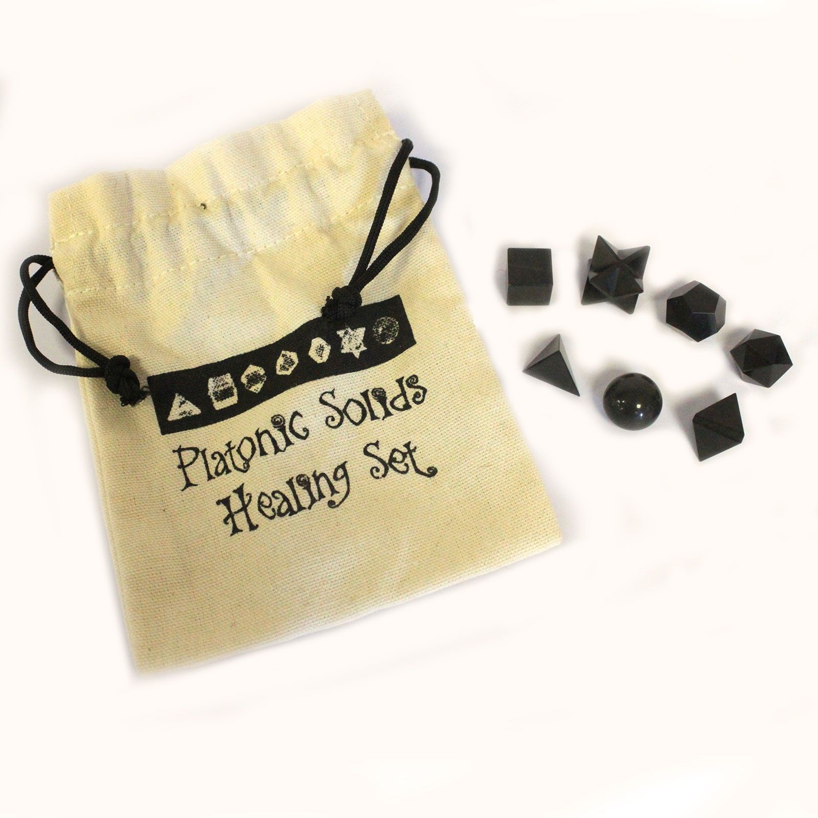 Geometric Seven Piece Black Agate Set - Image 4
